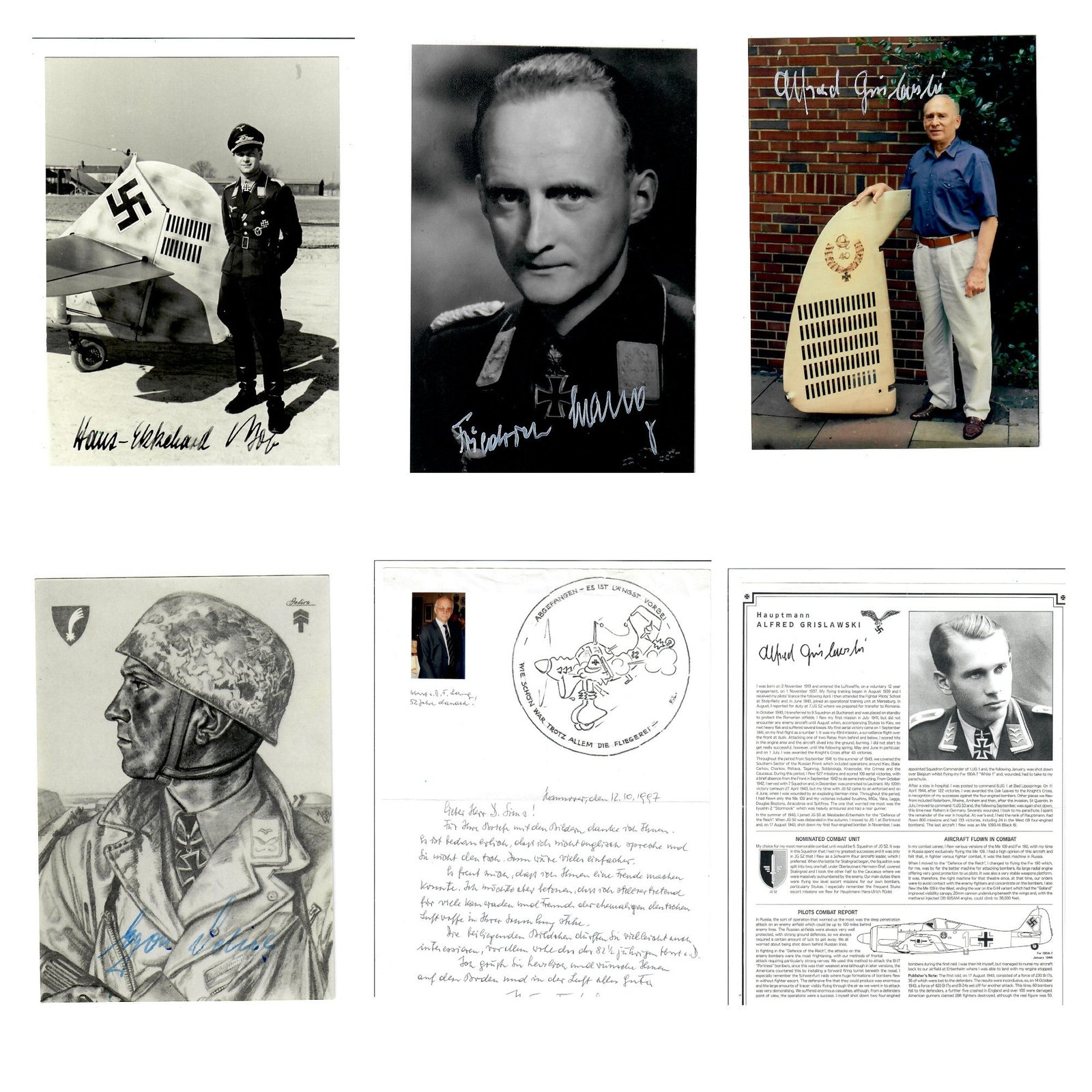 Buy Original WWII German Luftwaffe Personnel & U.S. Pacific War Pilots Autograph Group with Letters, Articles & More! | Original Firearms Antique For Sale