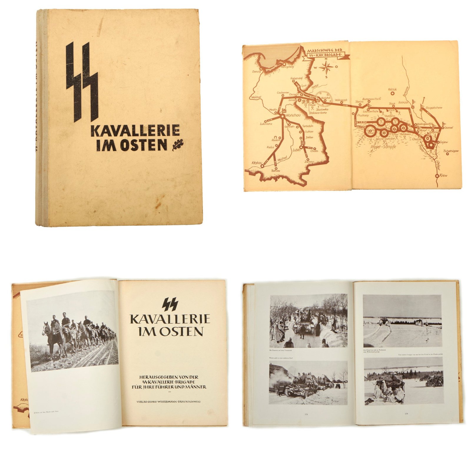 Buy Original German WWII SS Cavalry in the East Hardcover History & Photo Book Published 1942 - ᛋᛋ Kavallerie im Osten | Original Firearms Antique For Sale