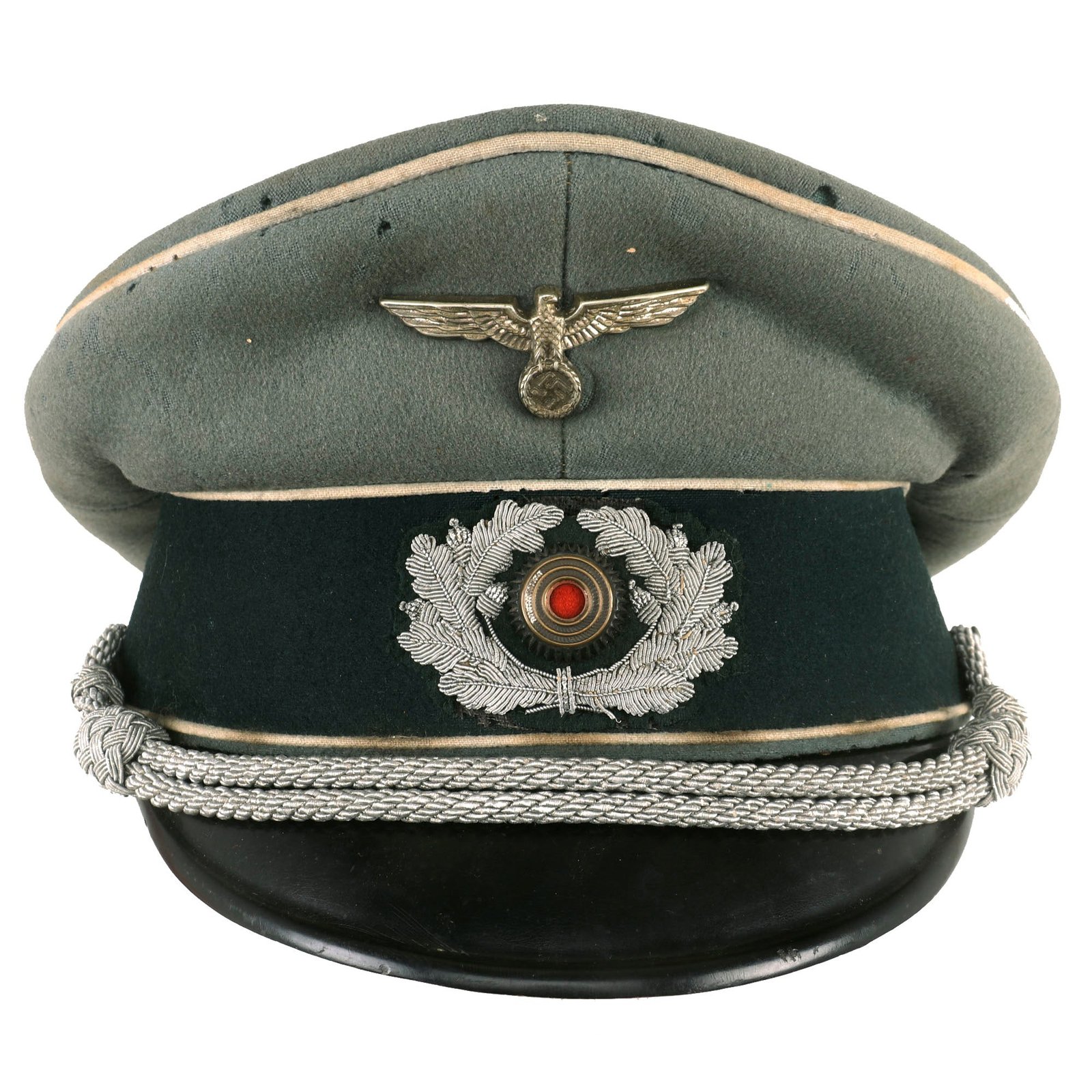 Buy Original German WWII Army Heer Infantry Officers Schirmmütze Visor Crush Cap by Top Maker Wilhelm Welhausen | Original Firearms Antique For Sale
