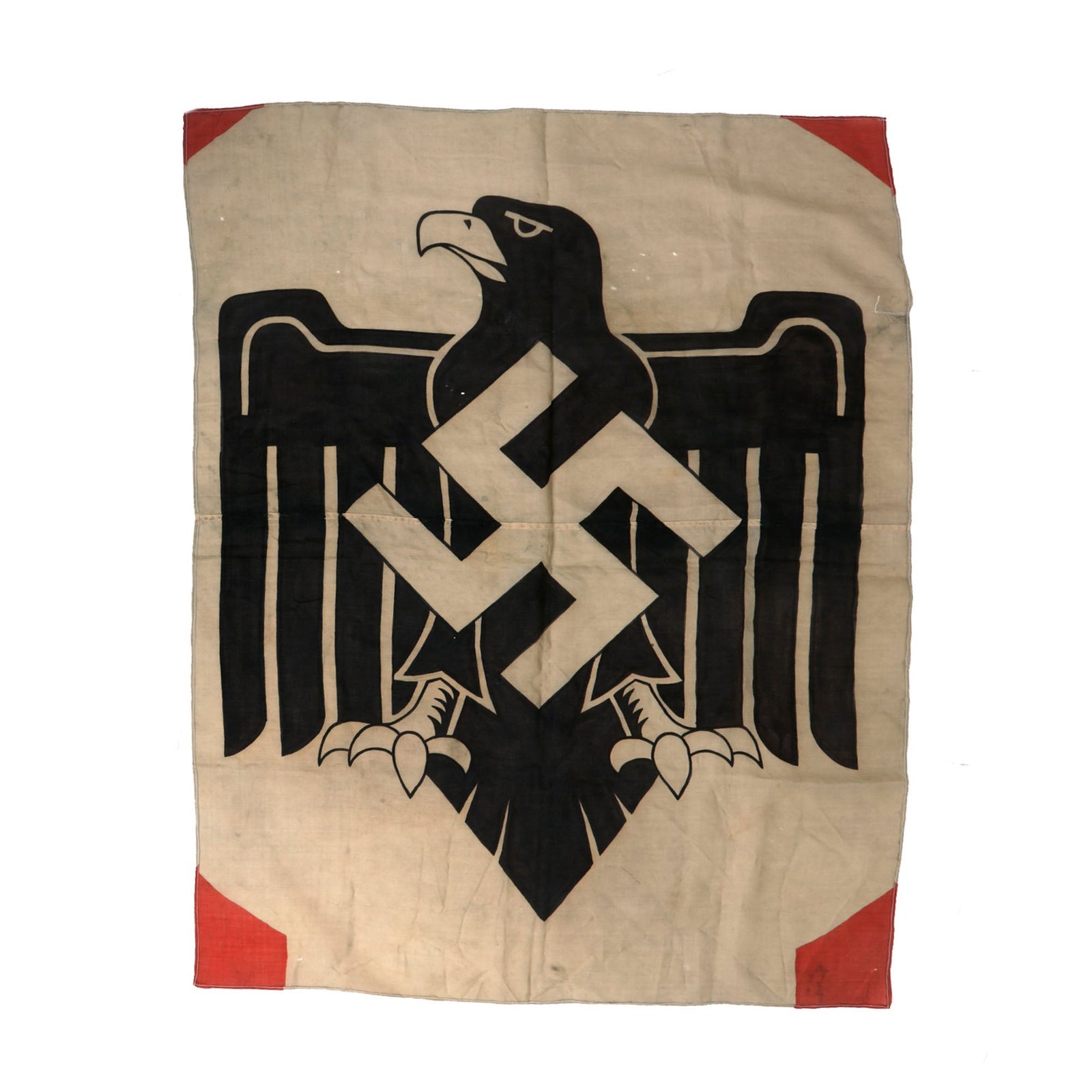 Buy Original German WWII NSRL National Socialist Sports Association Flag Cut Out & Hemmed Insignia - 57" x 41" | Original Firearms Antique For Sale