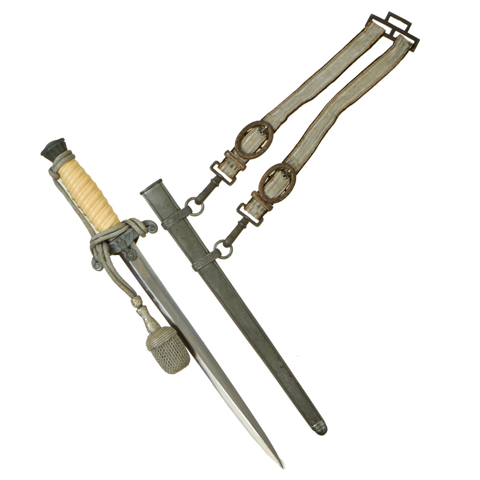 Buy Original German WWII Gebirgsjäger Regiment 136 Marked Army Officer Dagger by W.K.C. with Scabbard, Hanger & Portepee | Original Firearms Antique For Sale