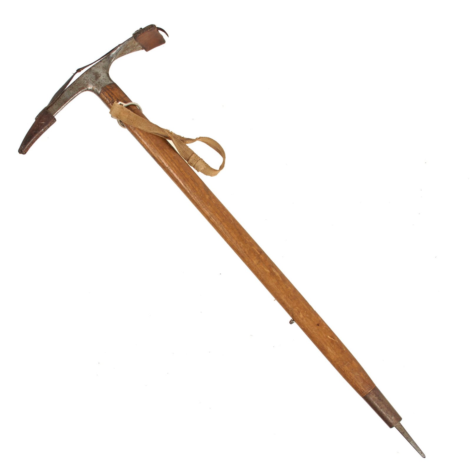 Buy Original German WWII 137th Gebirgsjäger Mountain Trooper Regt. Ice Axe by Stubai with Wrist Strap & Cover - Waffenamt Marked | Original Firearms Antique For Sale