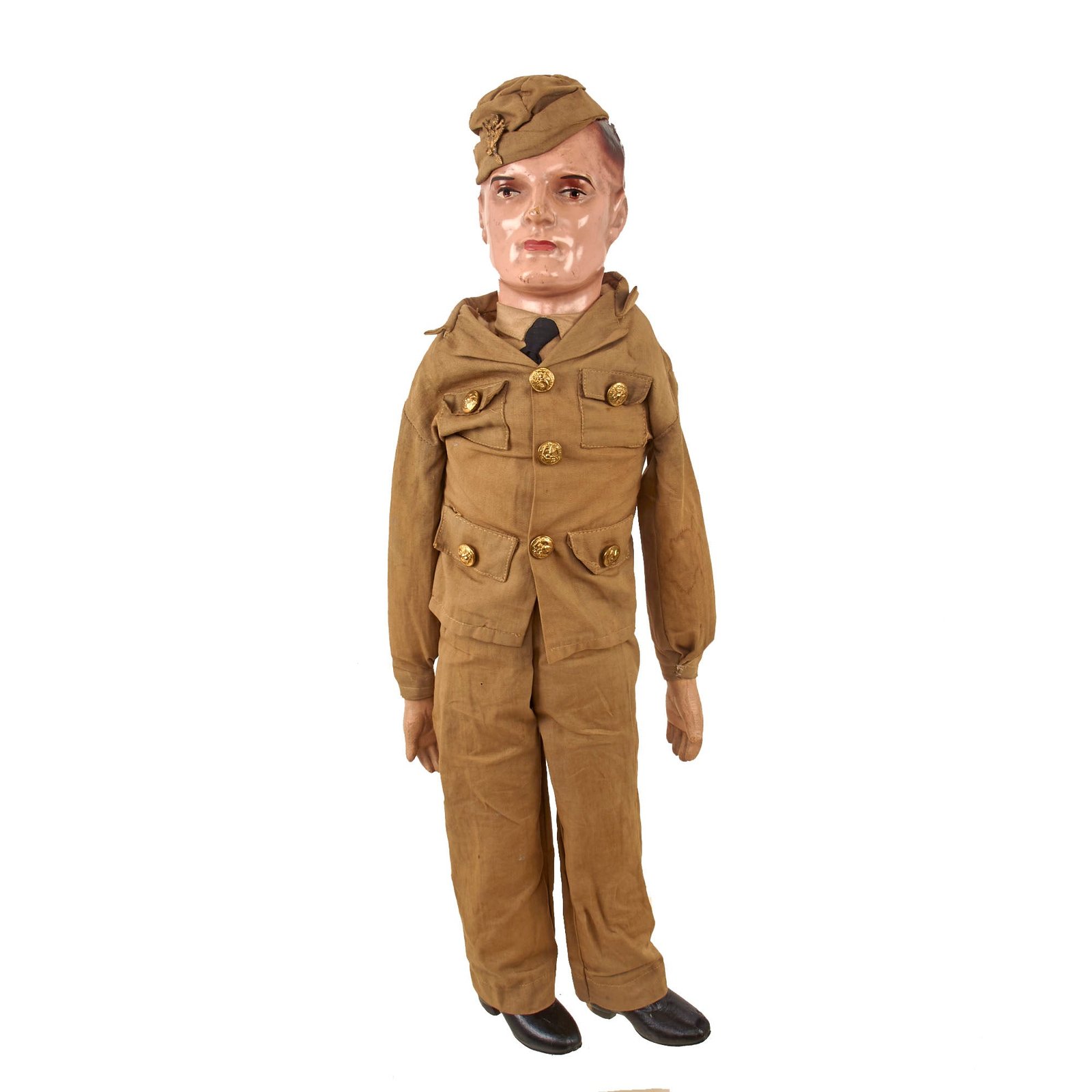 Buy Original U.S. WWII Army Corporal Composition Doll by Freundlich Novelty Corp | Original Firearms Antique For Sale