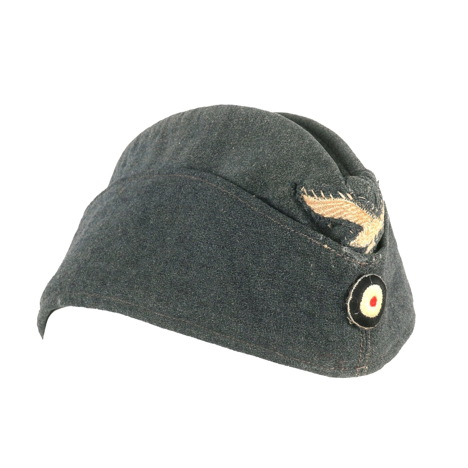 Buy Original German WWII Luftwaffe EM-NCO Wool M38 Overseas Cap with Faded Markings | Original Firearms Antique For Sale