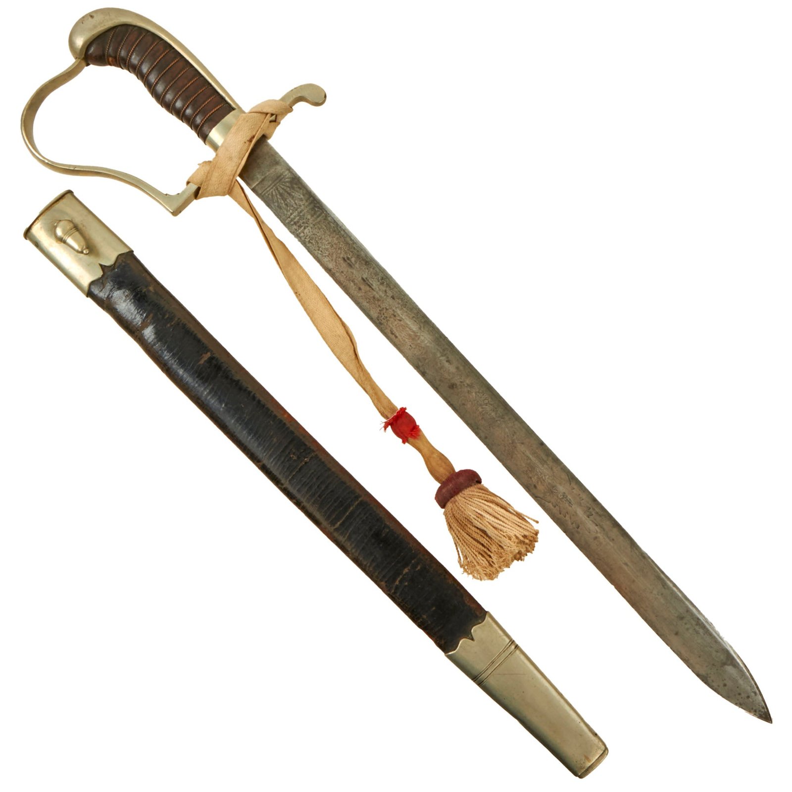 Buy Original Imperial German Pre-WWI Short Sword with Scabbard & Sword Knot - Possibly Cut-Down | Original Firearms Antique For Sale