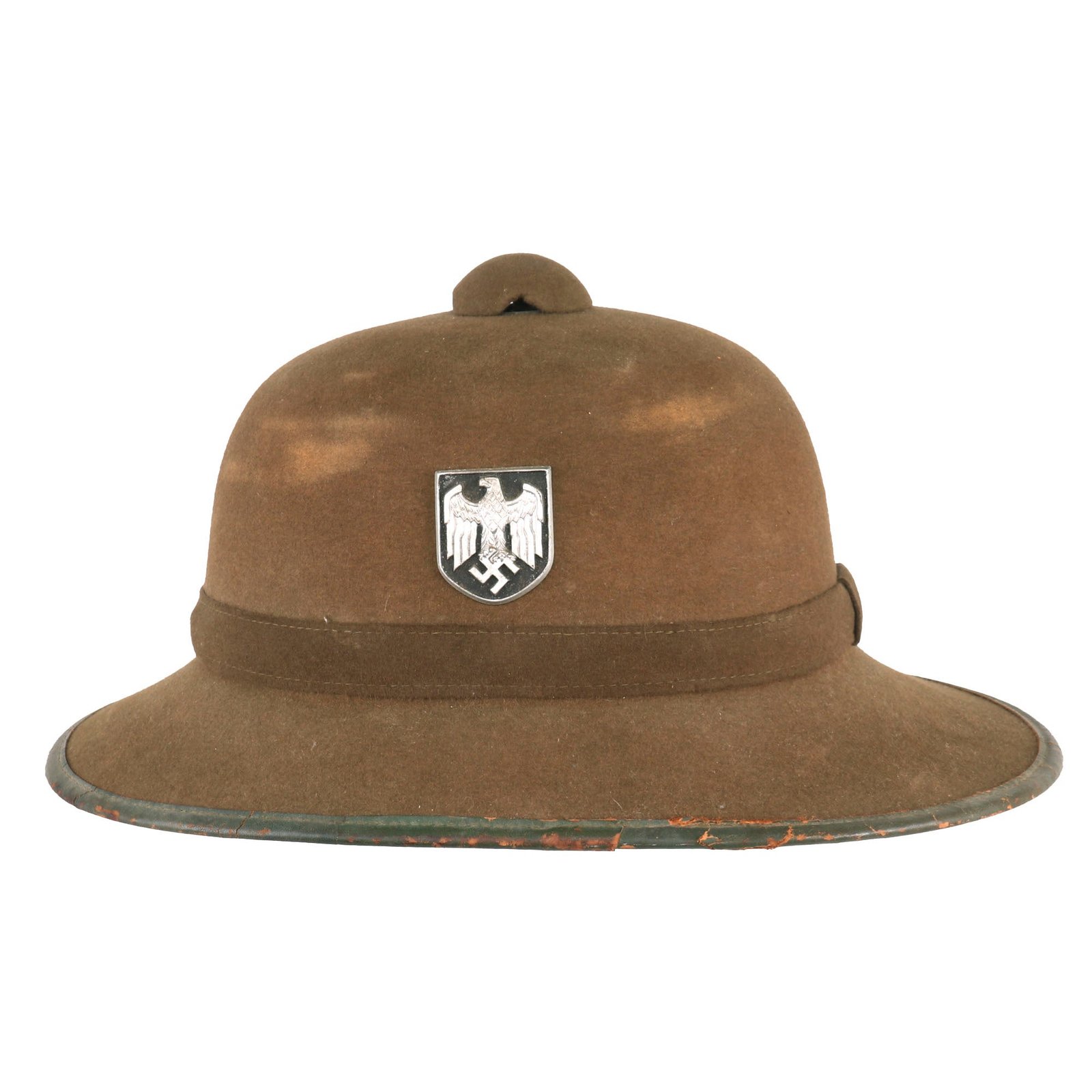Buy Original German WWII 1942 Dated 2nd Model Afrikakorps DAK Sun Helmet by RF - Large Size 59cm | Original Firearms Antique For Sale