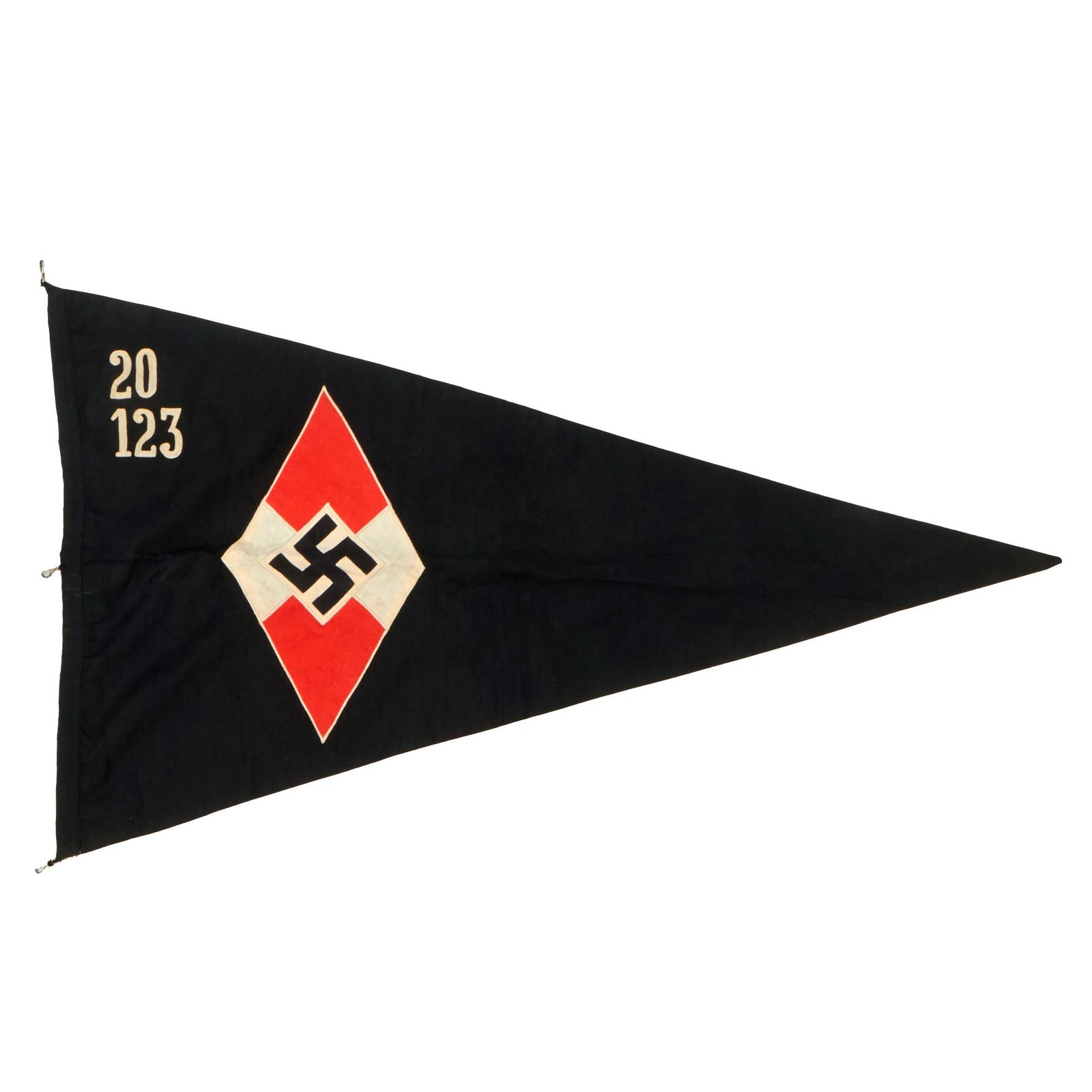 Buy Original German WWII League of German Girls BDM Unit Marked Pennant - HJ Youth - 22" x 38" | Original Firearms Antique For Sale