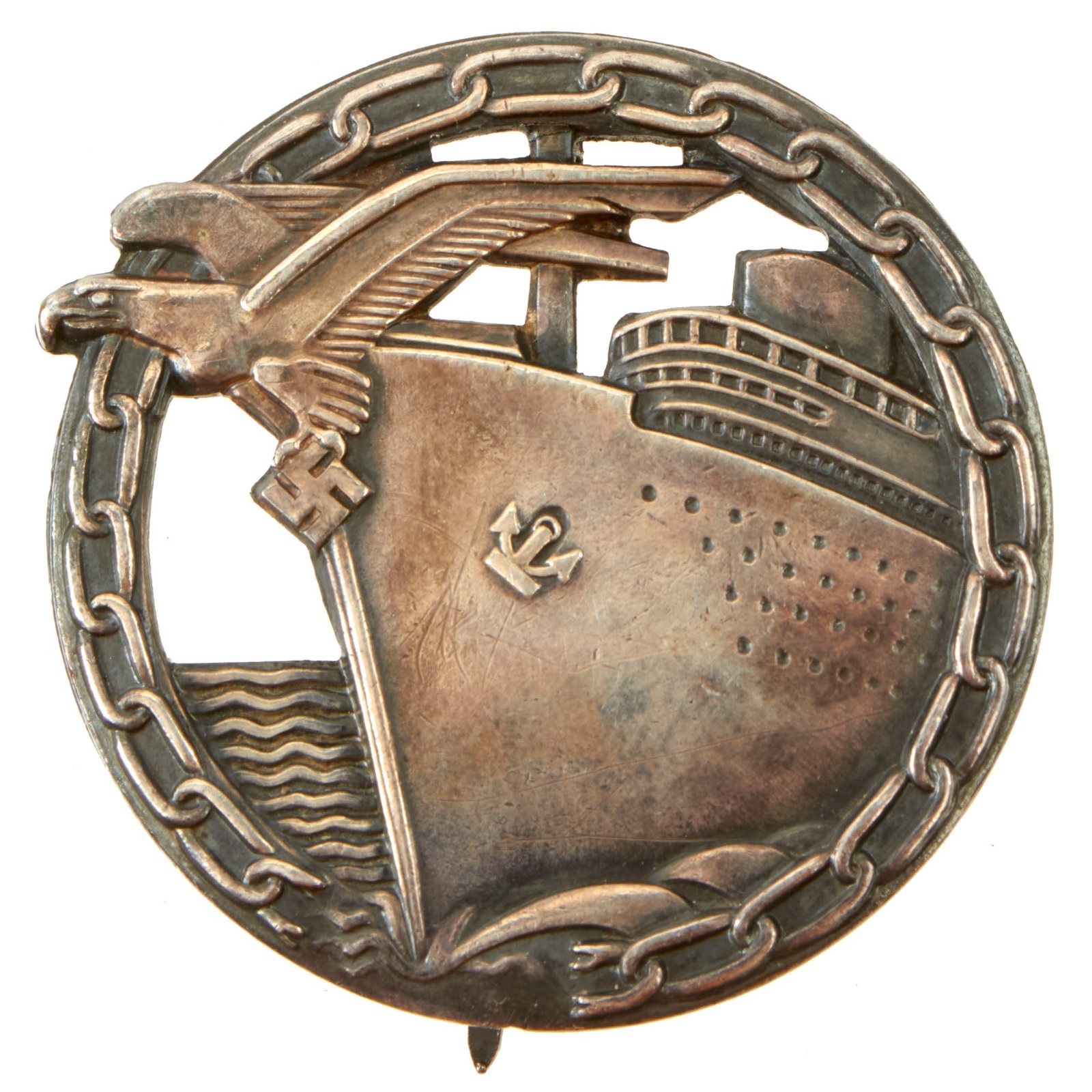 Buy Original German WWII Early Military Blockade Runner Badge by C. Schwerin & Sohn of Berlin | Original Firearms Antique For Sale