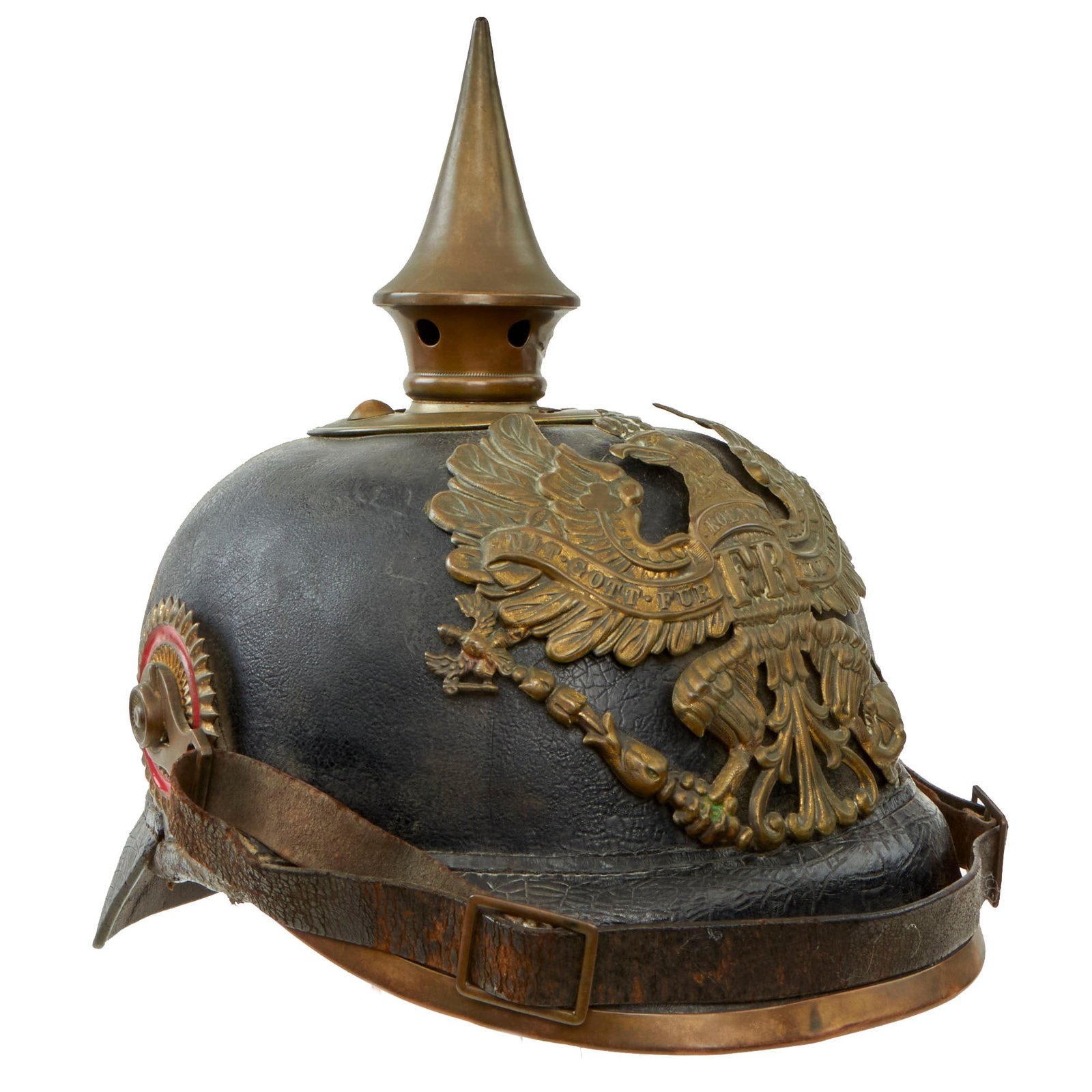 Buy Original Imperial German WWI Prussian M1895 Line Infantry Pickelhaube Spiked Helmet | Original Firearms Antique For Sale