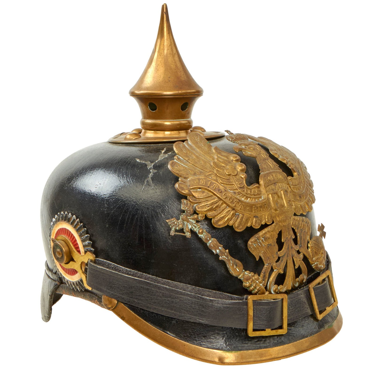 Buy Original Imperial German WWI Prussian M1895 Line Infantry Pickelhaube Spiked Helmet | Original Firearms Antique For Sale