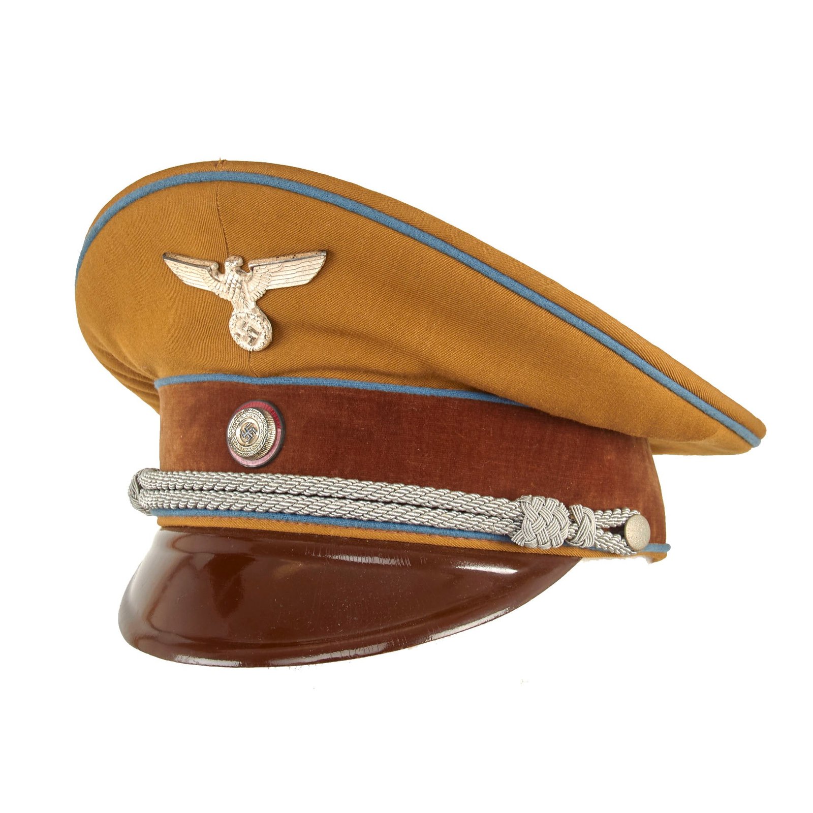 Buy Original German WWII Early NSDAP Ortsgruppe Local Group Level Political Leader's Visor Cap with RZM Tag | Original Firearms Antique For Sale