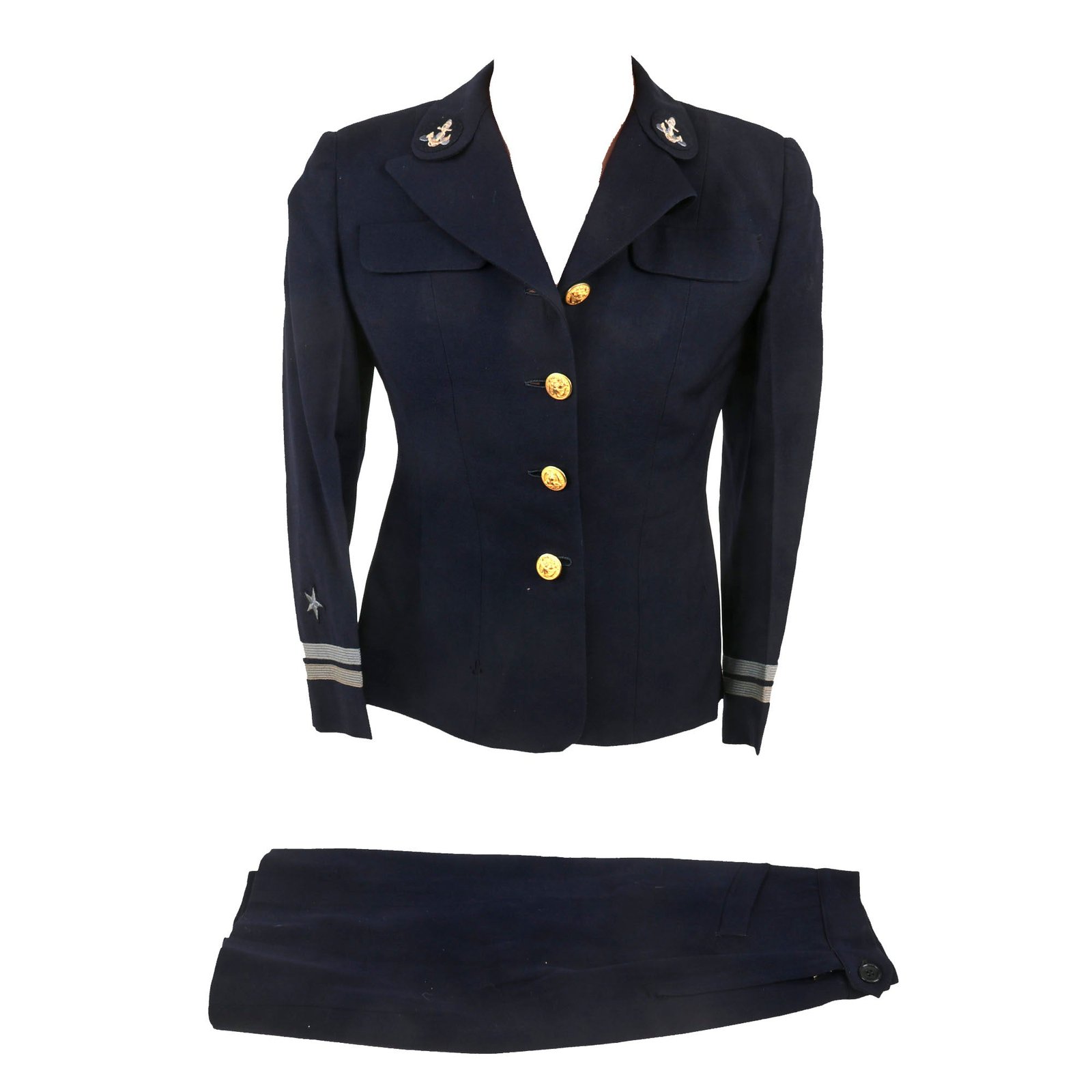 Buy Original U.S. WWII Women Accepted for Volunteer Emergency Service “WAVES” Naval Reserve Blue Service Dress Uniform Set | Original Firearms Antique For Sale