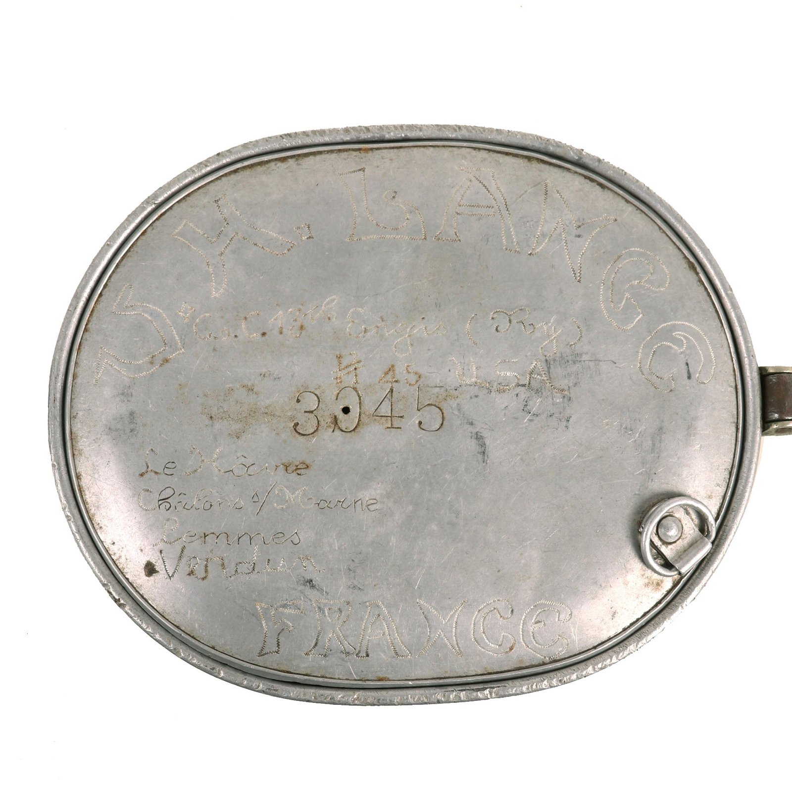 Buy Original WWI U.S. Trench Art Named Engraved 13th Engineer Regiment Decorated M1910 Mess Kit - Railway Engineers | Original Firearms Antique For Sale