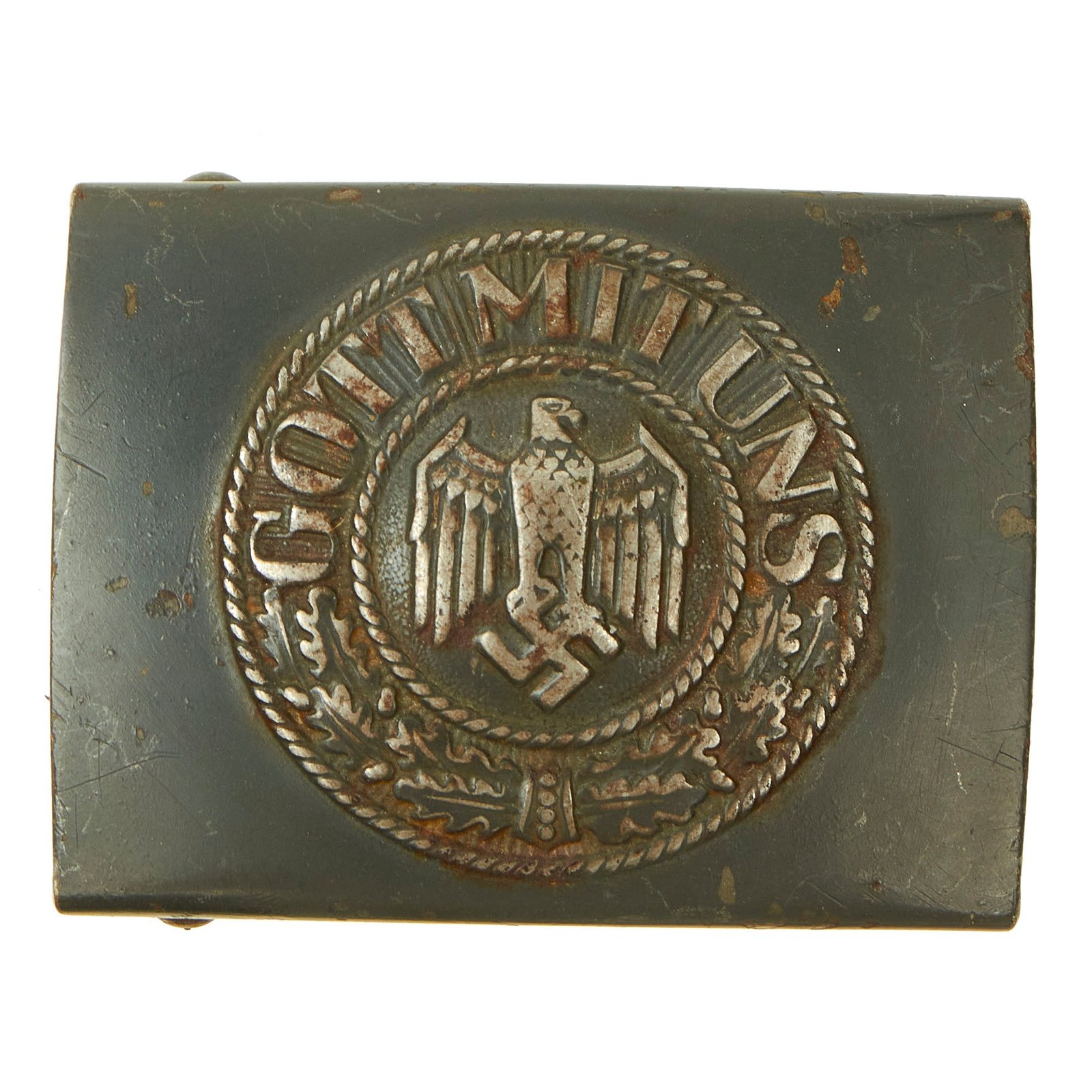 Buy Original German WWII Kriegsmarine Coastal Artillery EM/NCO Steel Belt Buckle by Josef Feix & Söhne | Original Firearms Antique For Sale