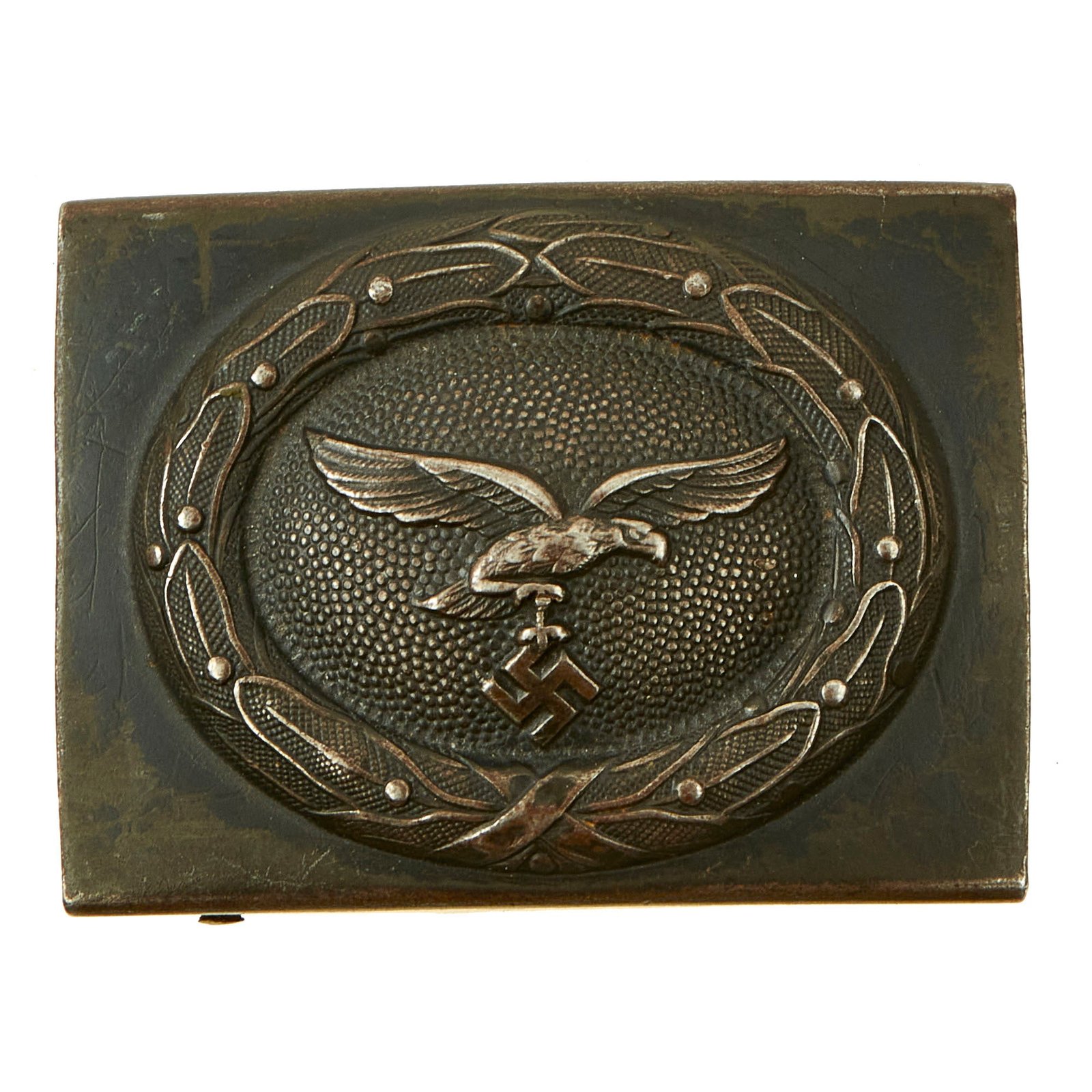Buy Original German WWII Luftwaffe Steel Belt Buckle by E. Schneider of Lüdenscheid - dated 1941 | Original Firearms Antique For Sale