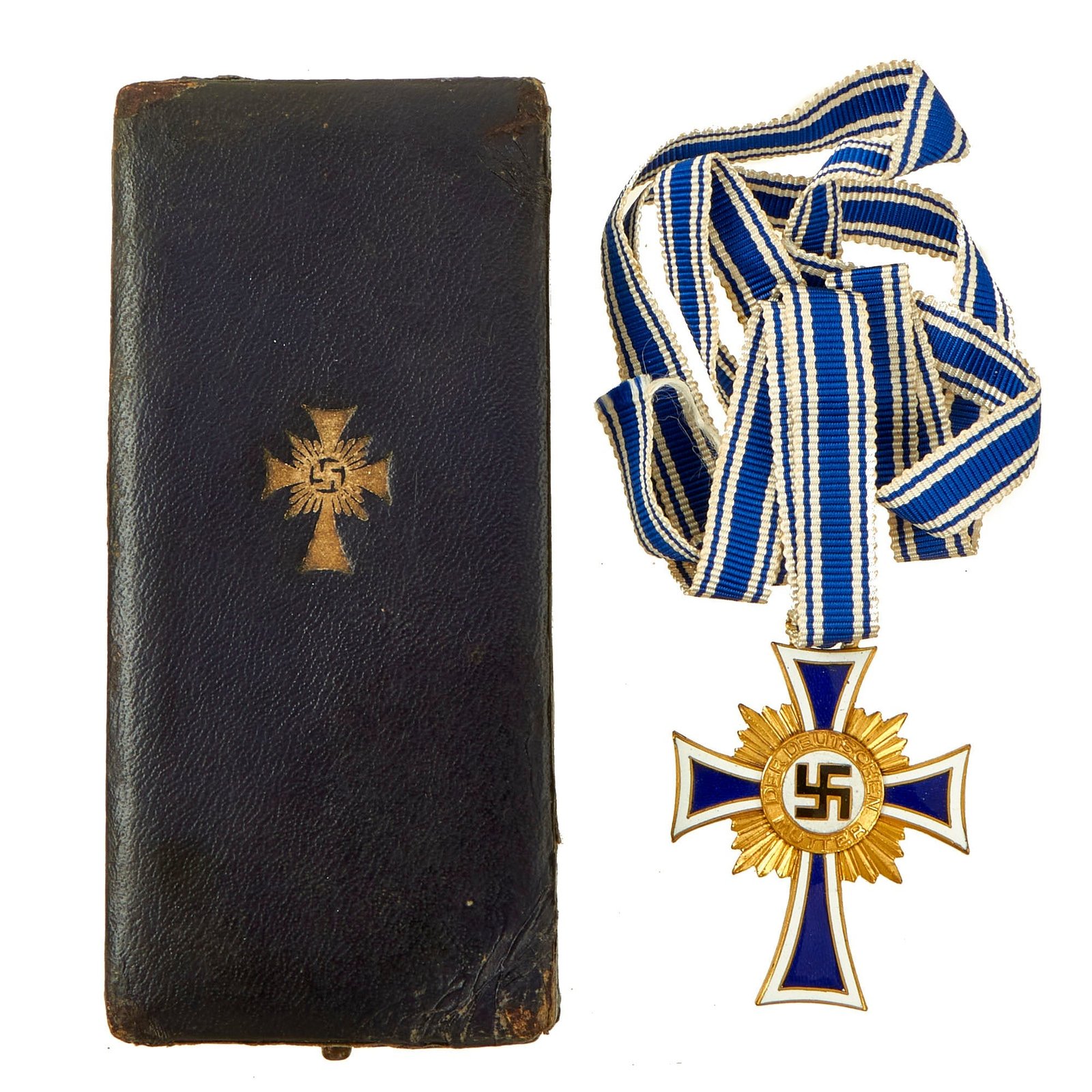 Buy Original German WWII Cased Gold Mother’s Cross by L. Bertsch of Karlsruhe | Original Firearms Antique For Sale