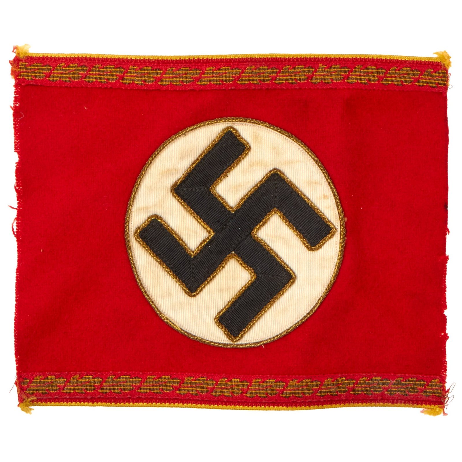 Buy Original German WWII NSDAP Reichsleitung National Leadership Head Area Leader Armband Cutoff Section - Leiter einer Hauptstelle | Original Firearms Antique For Sale