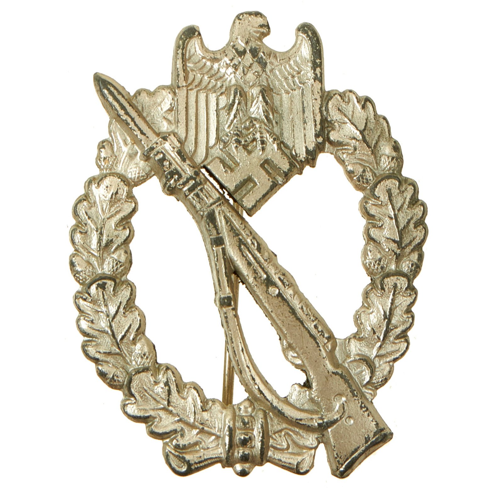 Buy Original German WWII Silver Grade Infantry Assault Badge by Wilhelm Hobacher - Featured in Sascha Weber Book | Original Firearms Antique For Sale