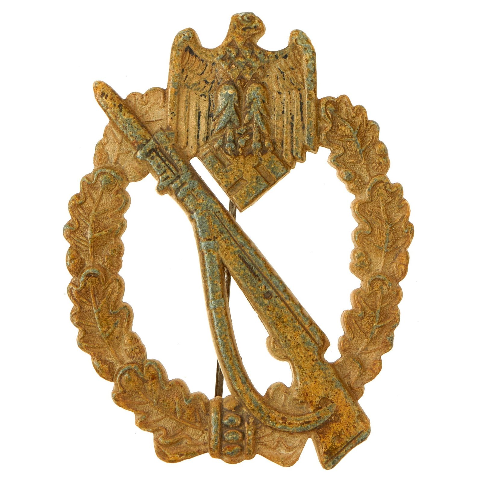 Buy Original German WWII Silver Grade Infantry Assault Badge by A.G. Metall & Kunststoff - Featured in Sascha Weber Book | Original Firearms Antique For Sale