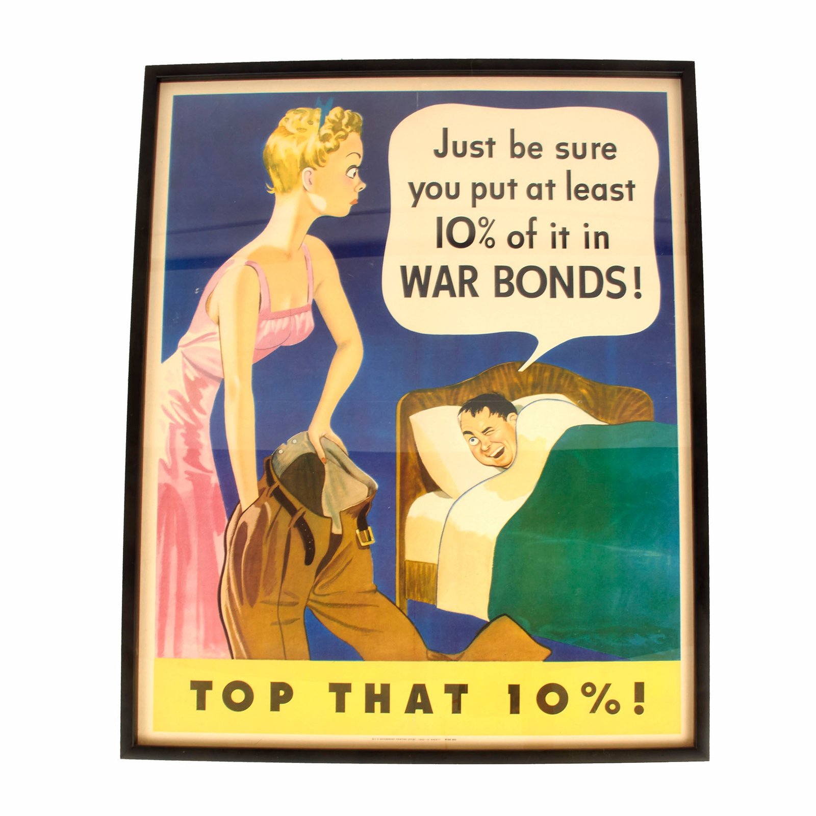Buy Original U.S. WWII War Bonds Propaganda Poster in Frame - 23 ½” x 29 ½” | Original Firearms Antique For Sale