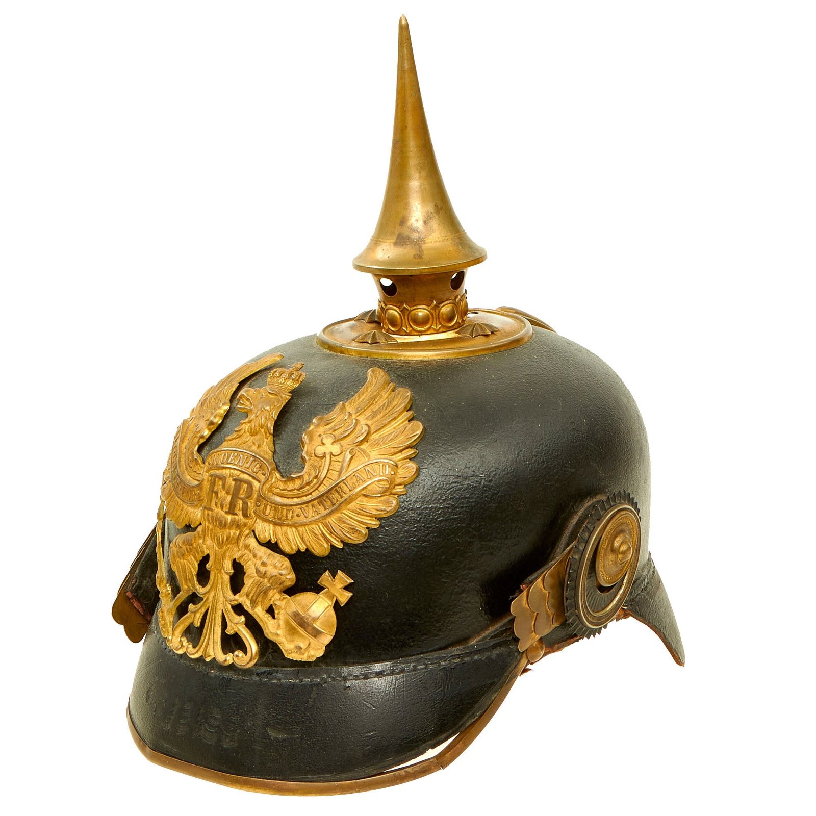 Buy Original Imperial German WWI Prussian Infantry Officer Model 1897 Pickelhaube Spiked Helmet | Original Firearms Antique For Sale