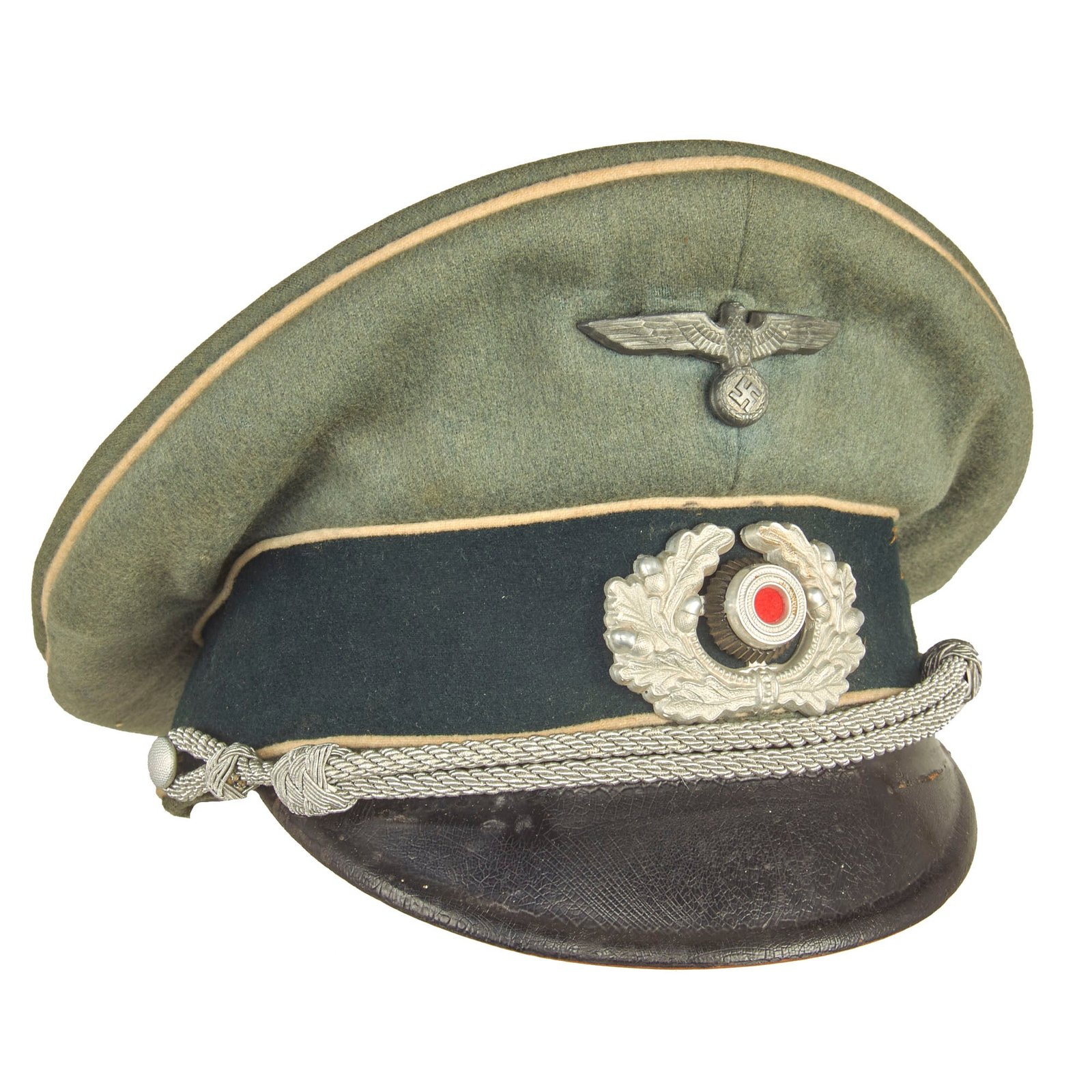 Buy Original German WWII Army Heer Infantry Officers Schirmmütze Visor Crush Cap by Clemens Wagner | Original Firearms Antique For Sale