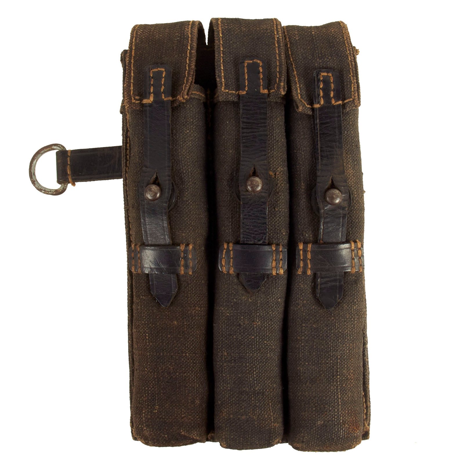 Buy Original German WWII MP 38 & 40 Canvas & Leather Magazine Pouch - Right Side | Original Firearms Antique For Sale