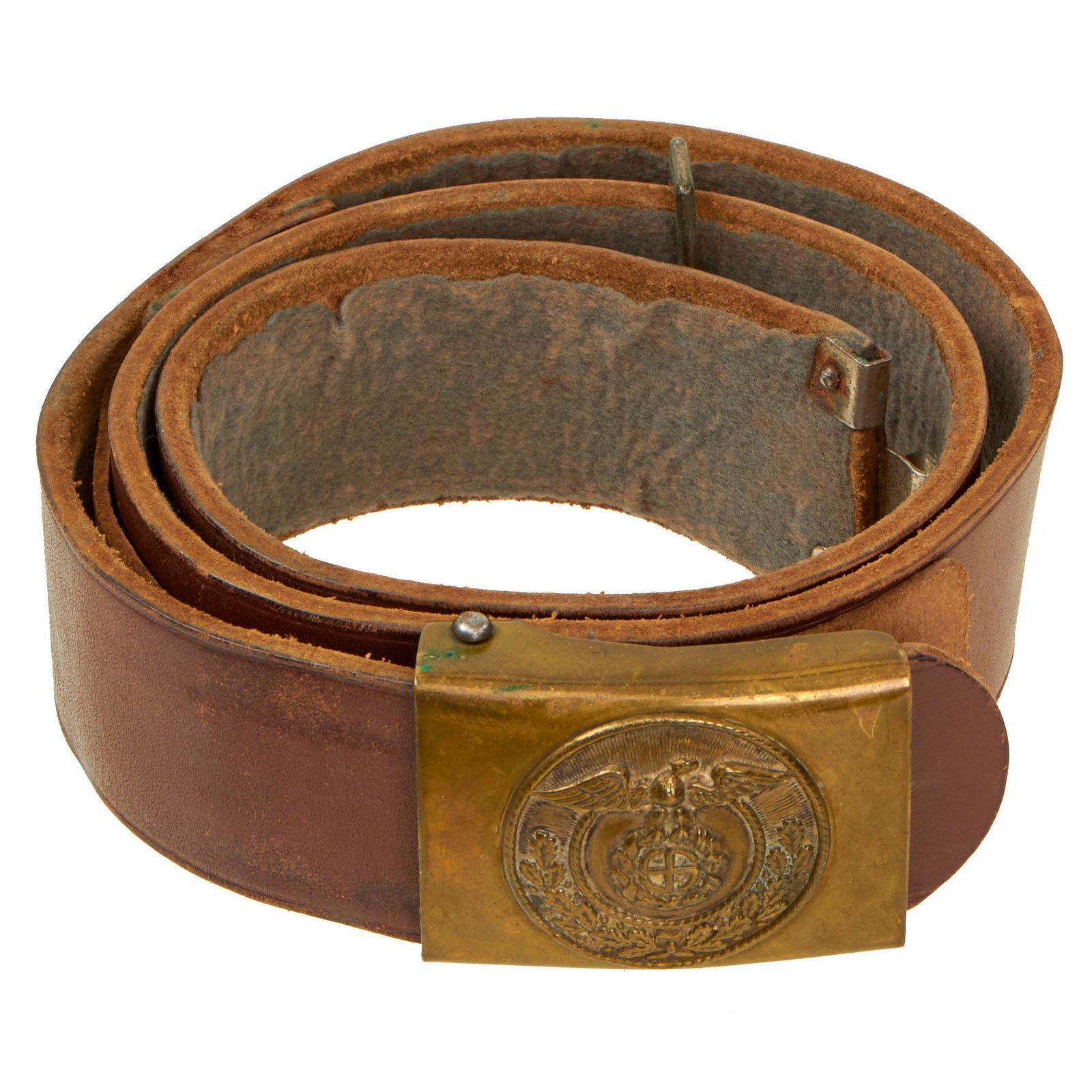 Buy Original German WWII SA EM/NCO Belt with Early Two Piece Brass Buckle - Sturmabteilung | Original Firearms Antique For Sale