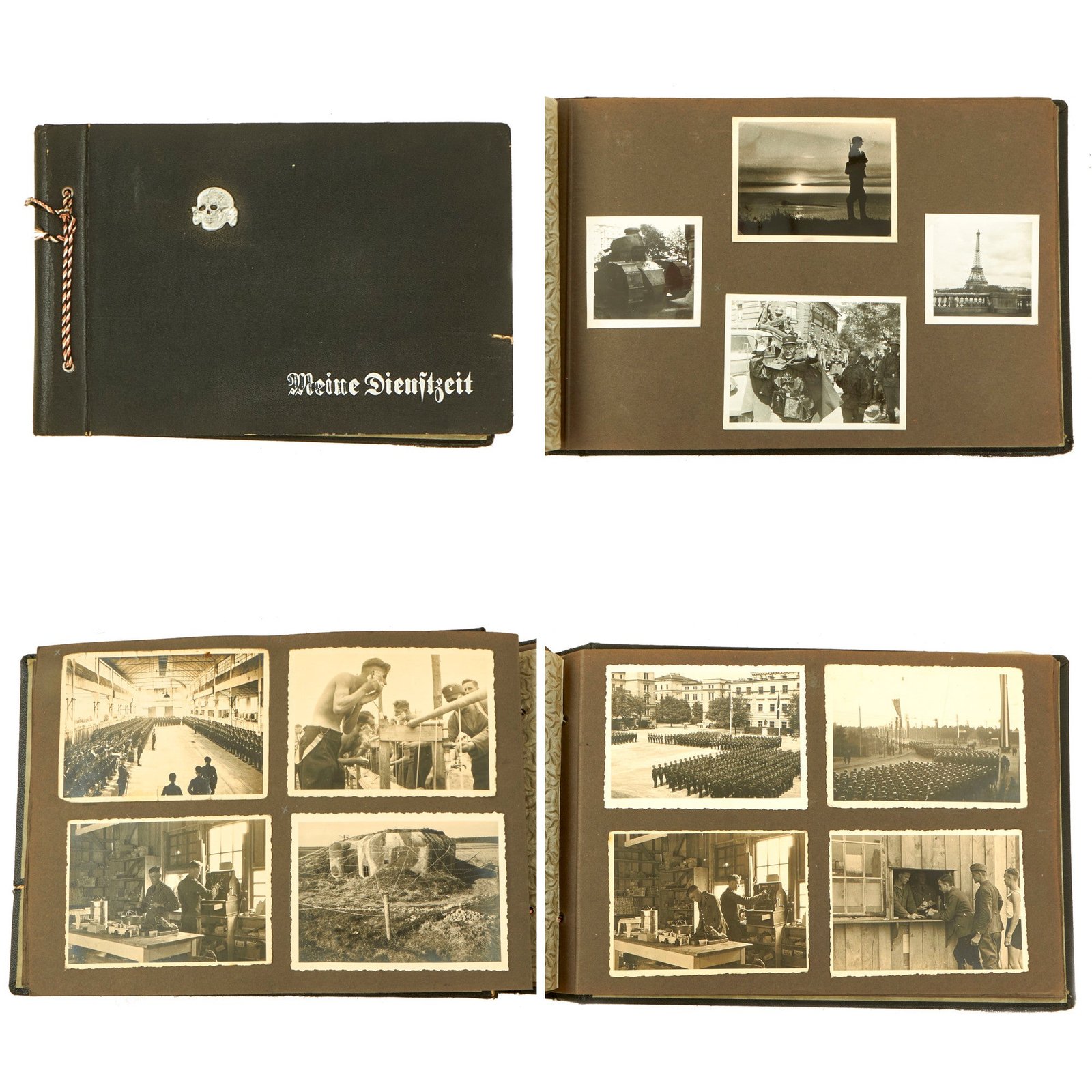 Buy Original German WWII 3rd SS Panzer Division Totenkopf "Meine Dienstzeit" Personal Photo Album - 155 Photos | Original Firearms Antique For Sale