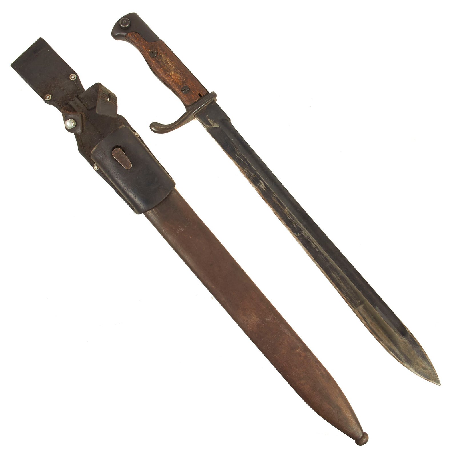 Buy Original German WWI M1898/05 n/A "Sanitized" Butcher Sawback Bayonet by Simson & Co. with Scabbard - Dated 1915 | Original Firearms Antique For Sale
