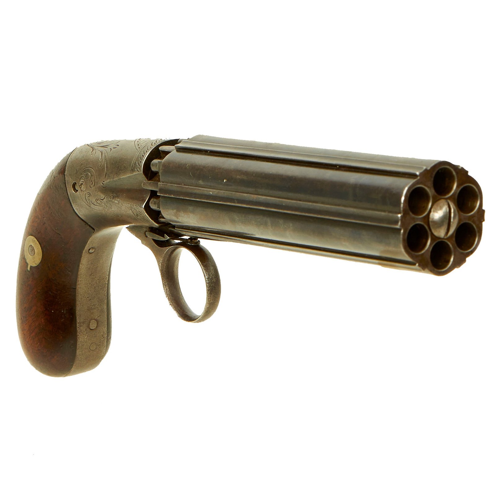 Buy Original 19th Century U.S. Manufactured J.R. Cooper Style Underhammer Pepperbox Percussion Revolver - circa 1850 | Original Firearms Antique For Sale
