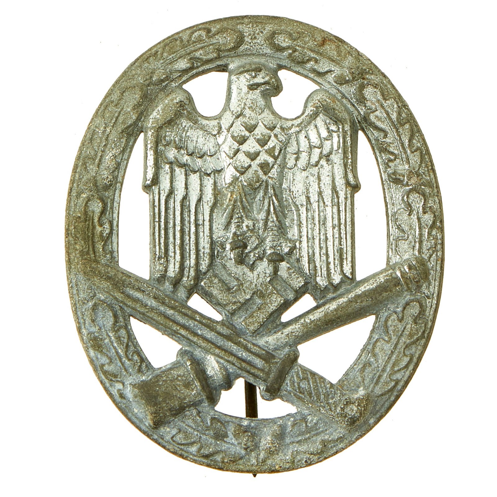 Buy Original German WWII Silver Grade General Assault Badge - Unmarked | Original Firearms Antique For Sale