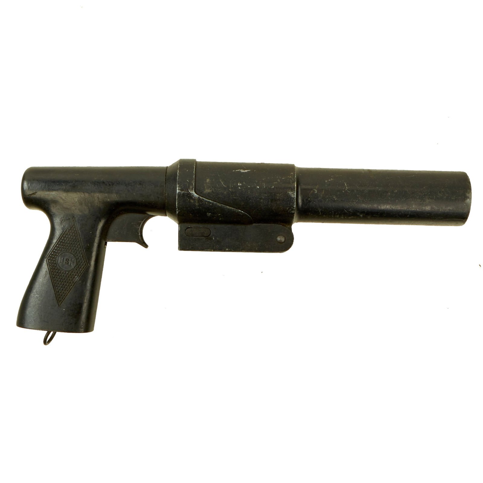 Buy Original U.S. WWII Navy 37mm Sedgley Mark IV Signal Pistol dated 1944 | Original Firearms Antique For Sale