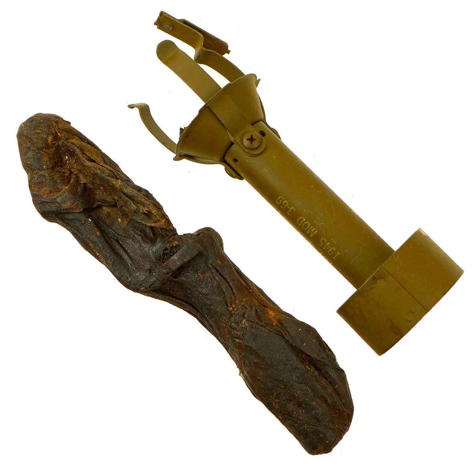 Buy Original U.S. Korean War / Vietnam War 1969 dated M1 Rifle Grenade Adapter with Unissued M7 Garand Launcher in Original Packaging | Original Firearms Antique For Sale