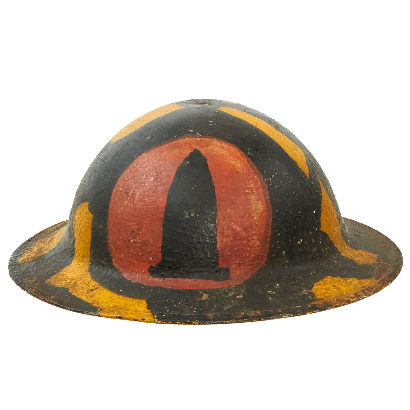 Buy Original U.S. WWI 151st Field Artillery Painted M1917 Doughboy Helmet | Original Firearms Antique For Sale