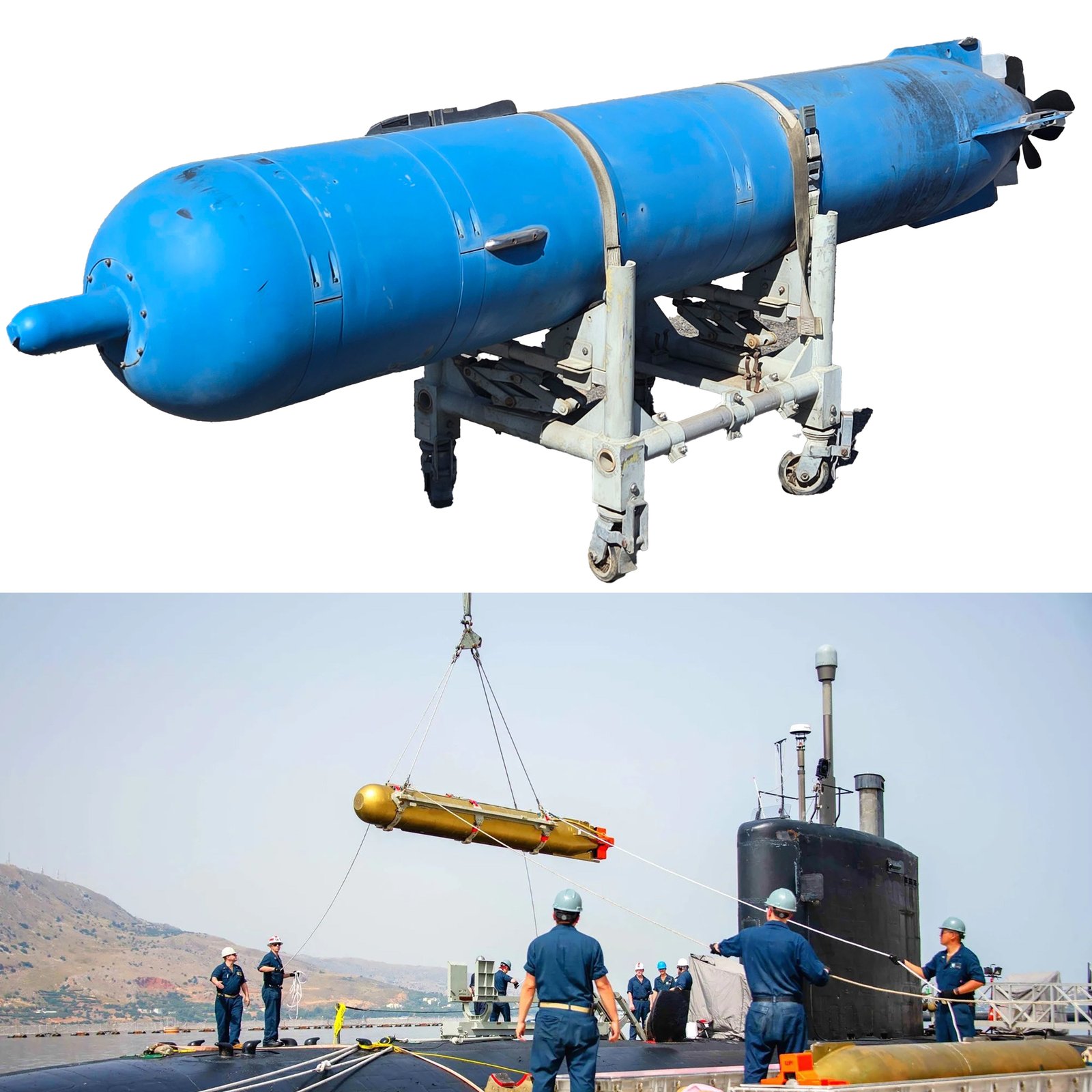 Buy Original U.S. Vietnam War Era Inert Mark 37 Torpedo Trainer with Dolly Mk21 Mod0 | Original Firearms Antique For Sale
