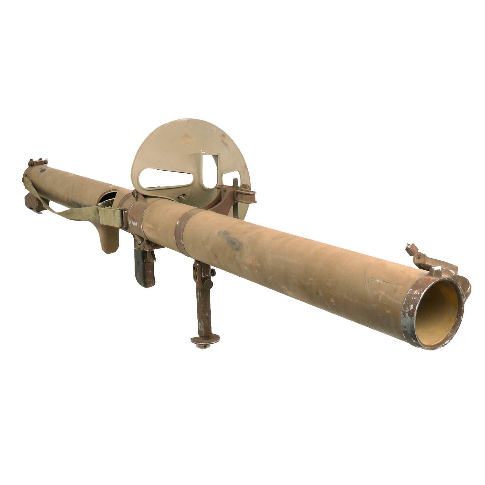 Buy Original Yom Kippur War 1970s Israel Defense Forces IDF RL-83 Blindicide 83mm Rocket Launcher Bazooka by Mecar SA of Belgium Serial 105485 - Inert | Original Firearms Antique For Sale