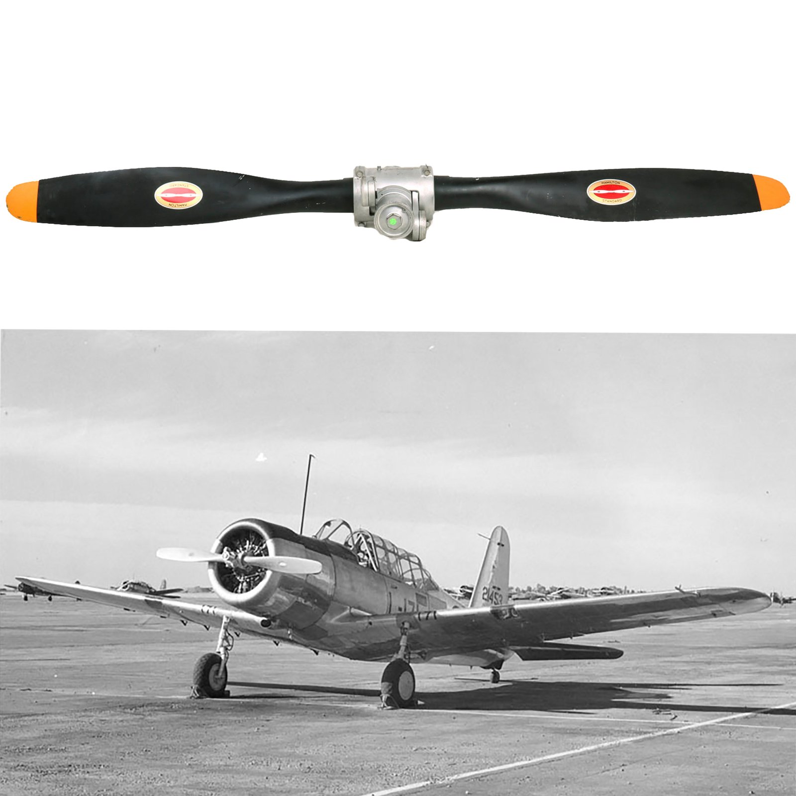 Buy Original U.S. WWII Vultee BT-13 Valiant Trainer Aircraft Hamilton Standard Constant-Speed Propeller & Hub Assembly | Original Firearms Antique For Sale