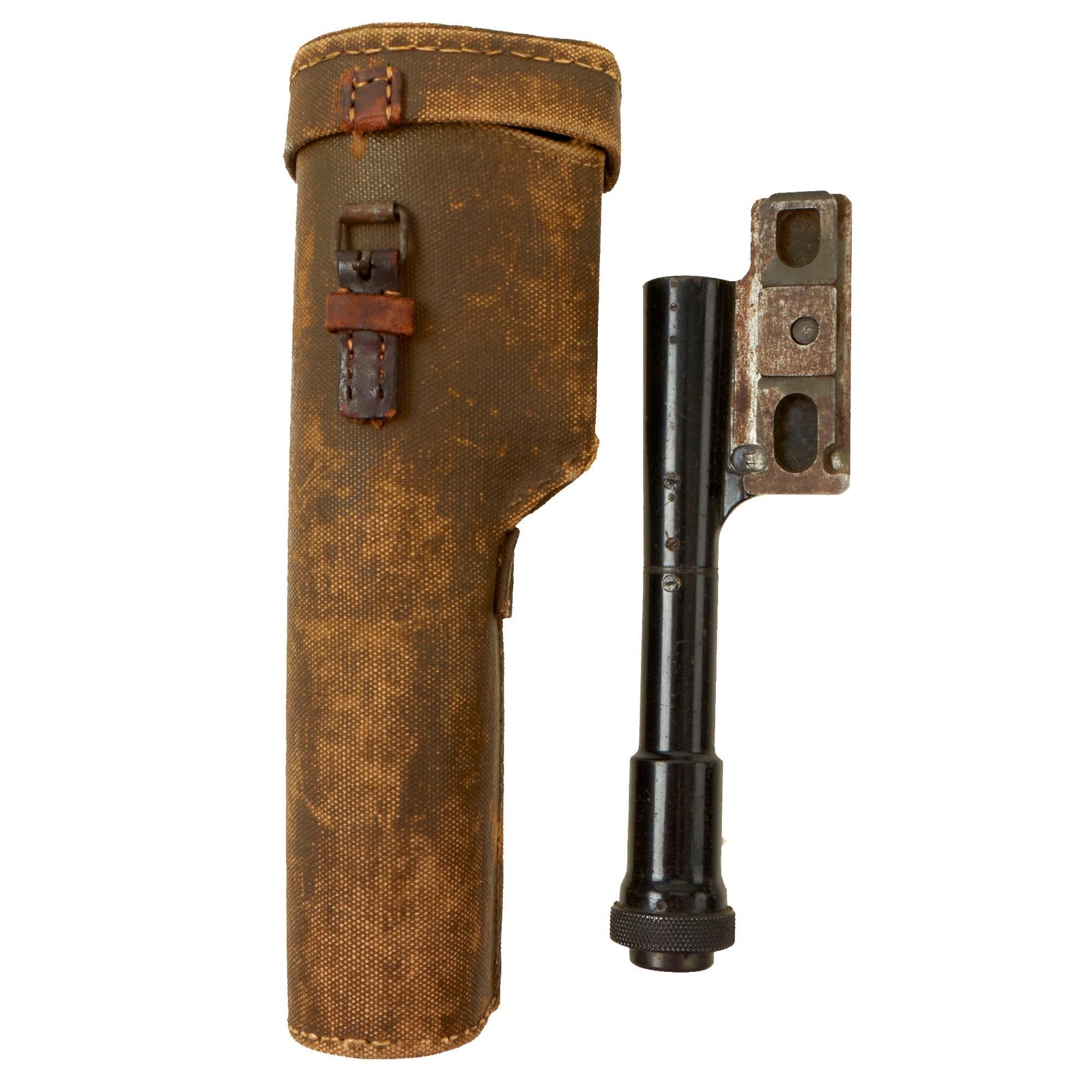 Buy Original Japanese WWII Rare Type 99 2.5 x 10 Sniper Scope in Rubberized Canvas Case - Serial 4029 | Original Firearms Antique For Sale