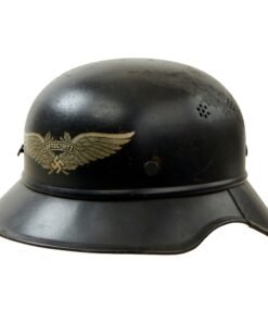 Buy Original German WWII M38 Luftschutz Beaded Gladiator Air Defense Helmet with 56cm Liner - dated 1939 | Original Firearms Antique For Sale