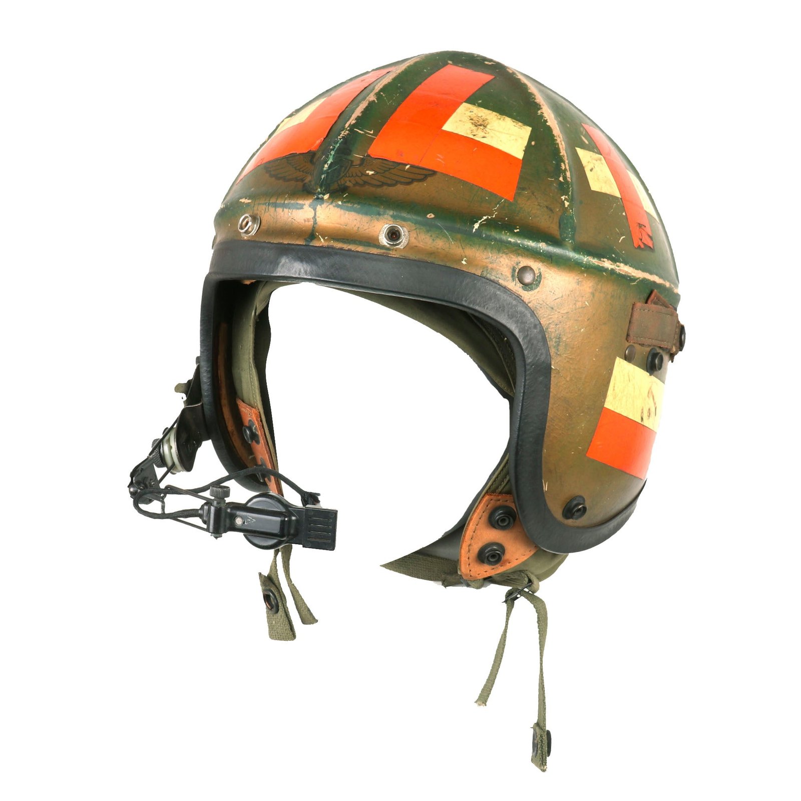 Buy Original U.S. 1950s Navy USN Gentex H-4 Flying Helmet with Helmet Headphone Insert | Original Firearms Antique For Sale