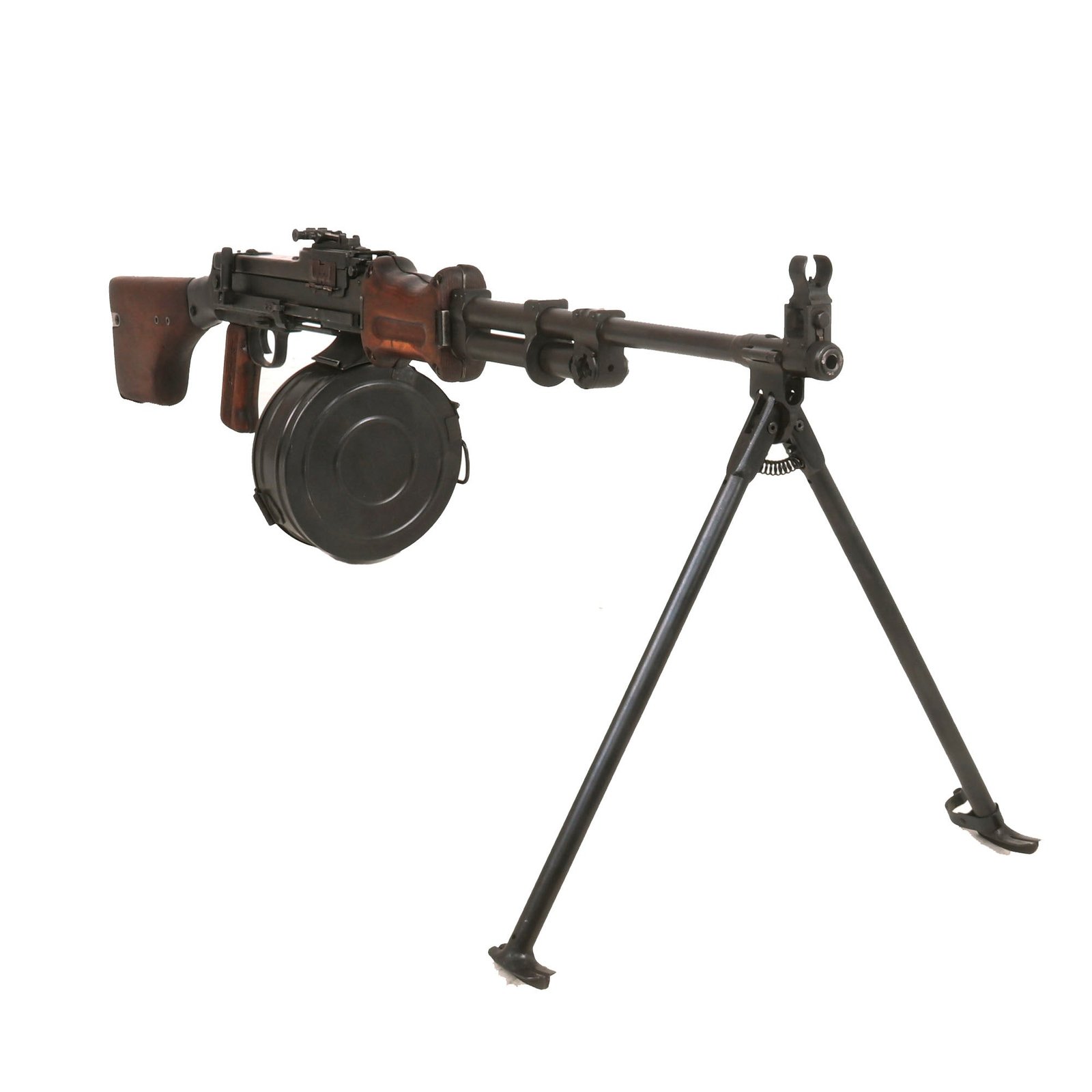 Buy Original Cold War Soviet RPD 44 7.62mm Display Light Machine Gun by Kovrov Arsenal with Belt Drum - Serial ЕГ 175 B | Original Firearms Antique For Sale