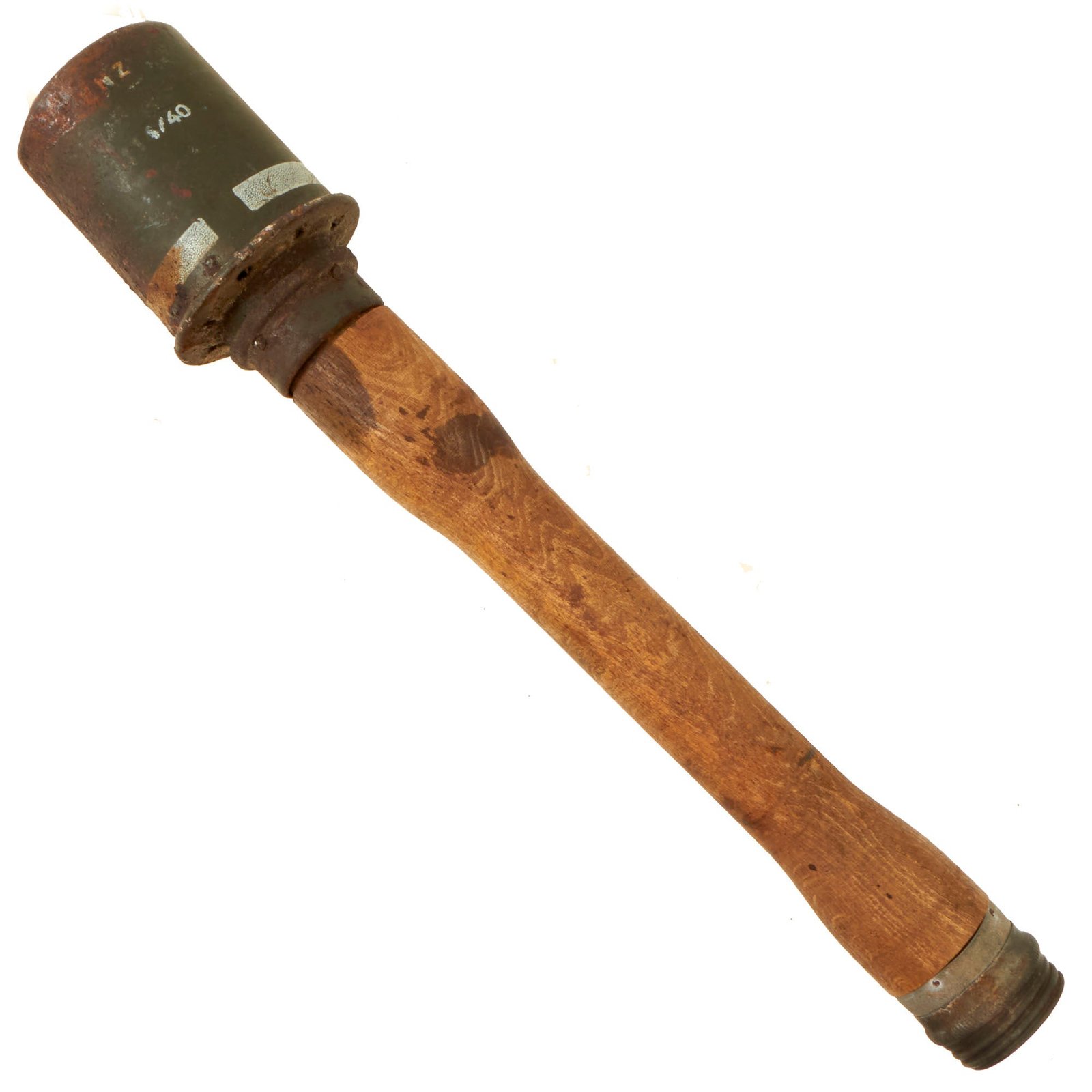 Buy Original German WWII 1940 dated Nb-Hgr 39 Inert Smoke Stick Grenade by Richard Rinker | Original Firearms Antique For Sale