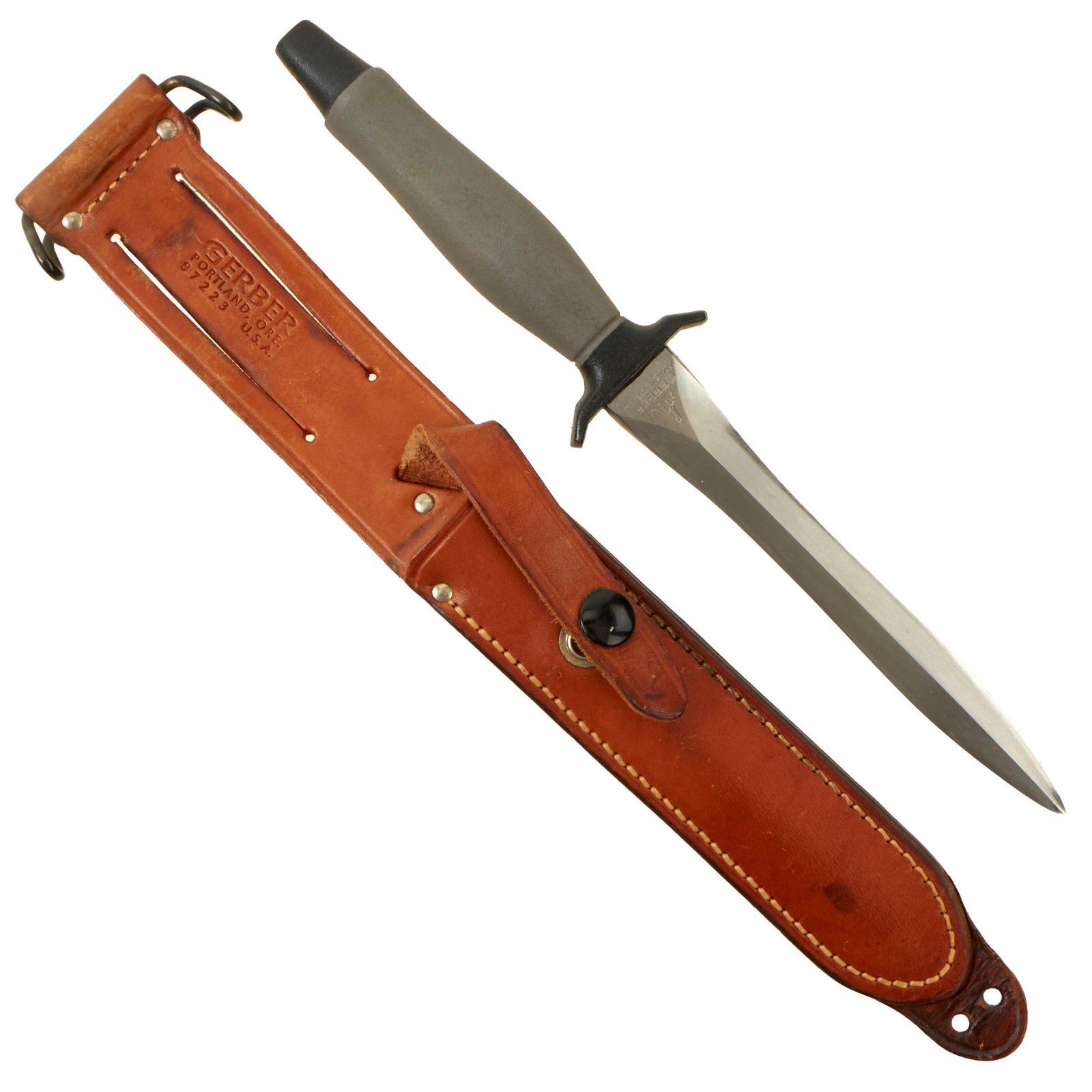 Buy Original U.S. Vietnam War Gerber MkII “Narrow Wasp” Fighting Survival Knife with Scabbard - Serial 021979 Made in 1971 | Original Firearms Antique For Sale
