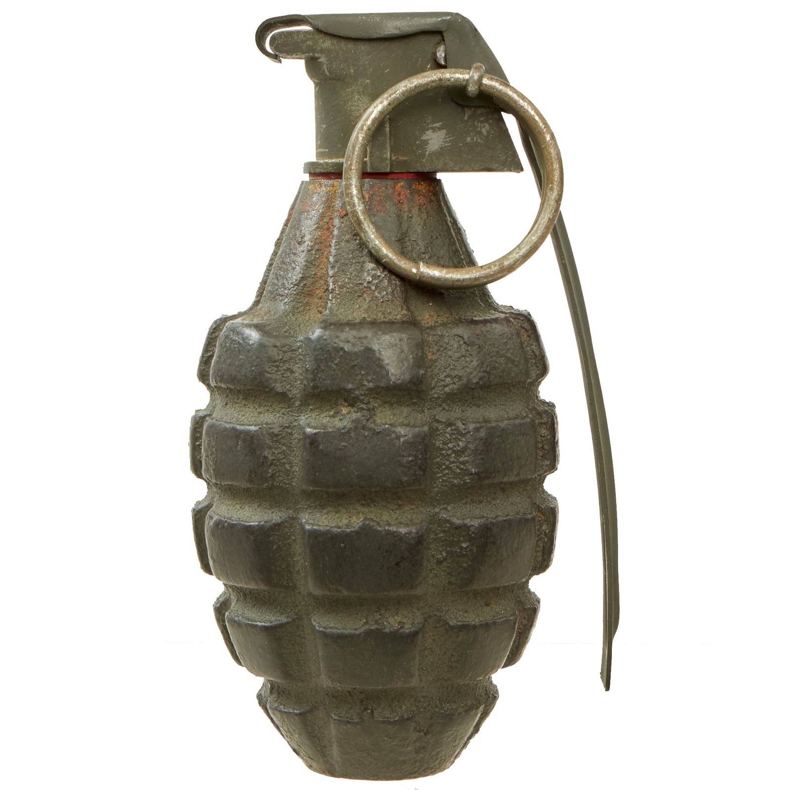 Buy Original U.S. WWII Inert MkII Pineapple Grenade with Repainted Fuze | Original Firearms Antique For Sale