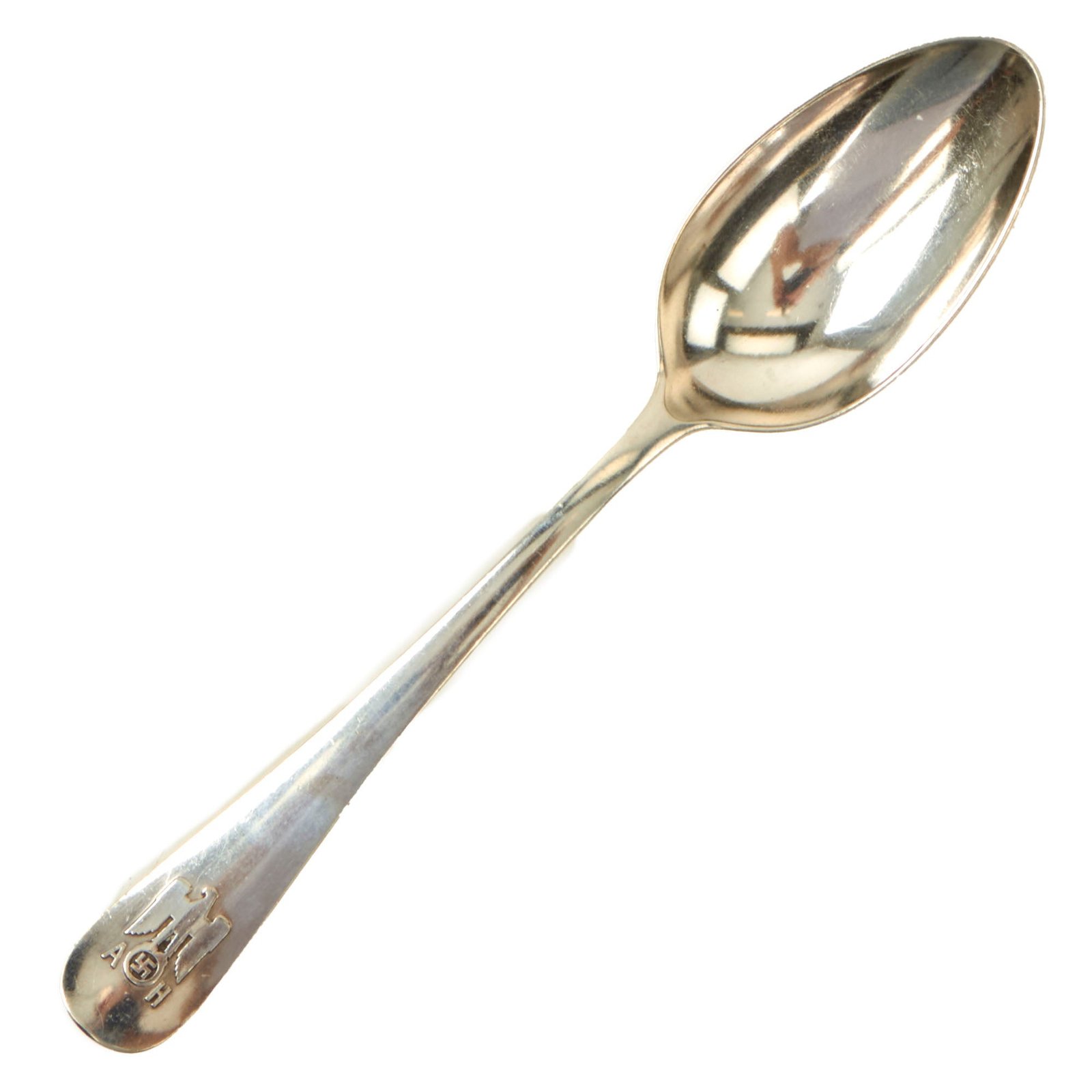 Buy Original German WWII AH Informal Pattern .800 Silver Soup Spoon by Bruckmann | Original Firearms Antique For Sale