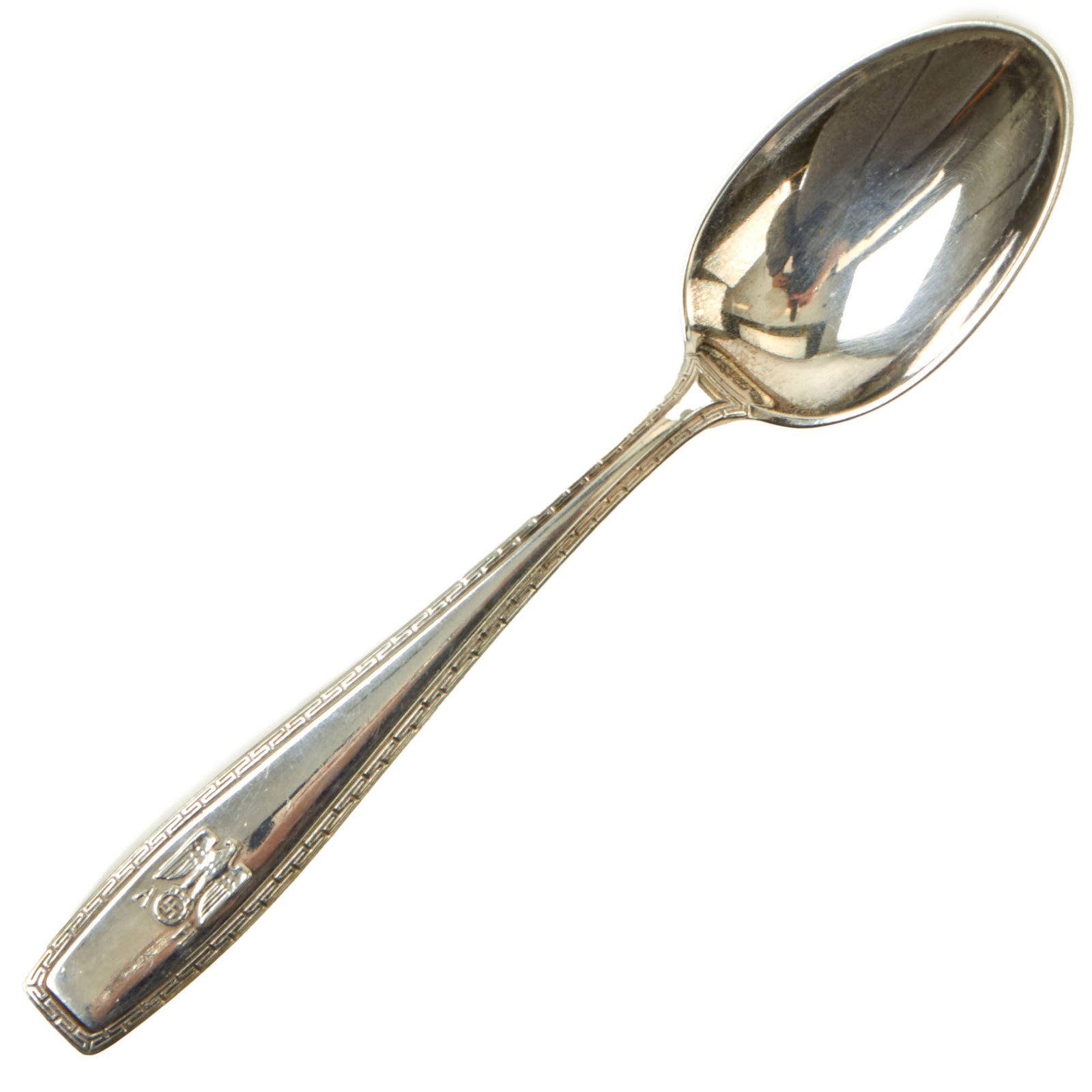 Buy Original German WWII AH Formal Pattern .800 Silver Demitasse Dessert Spoon by Bruckmann | Original Firearms Antique For Sale
