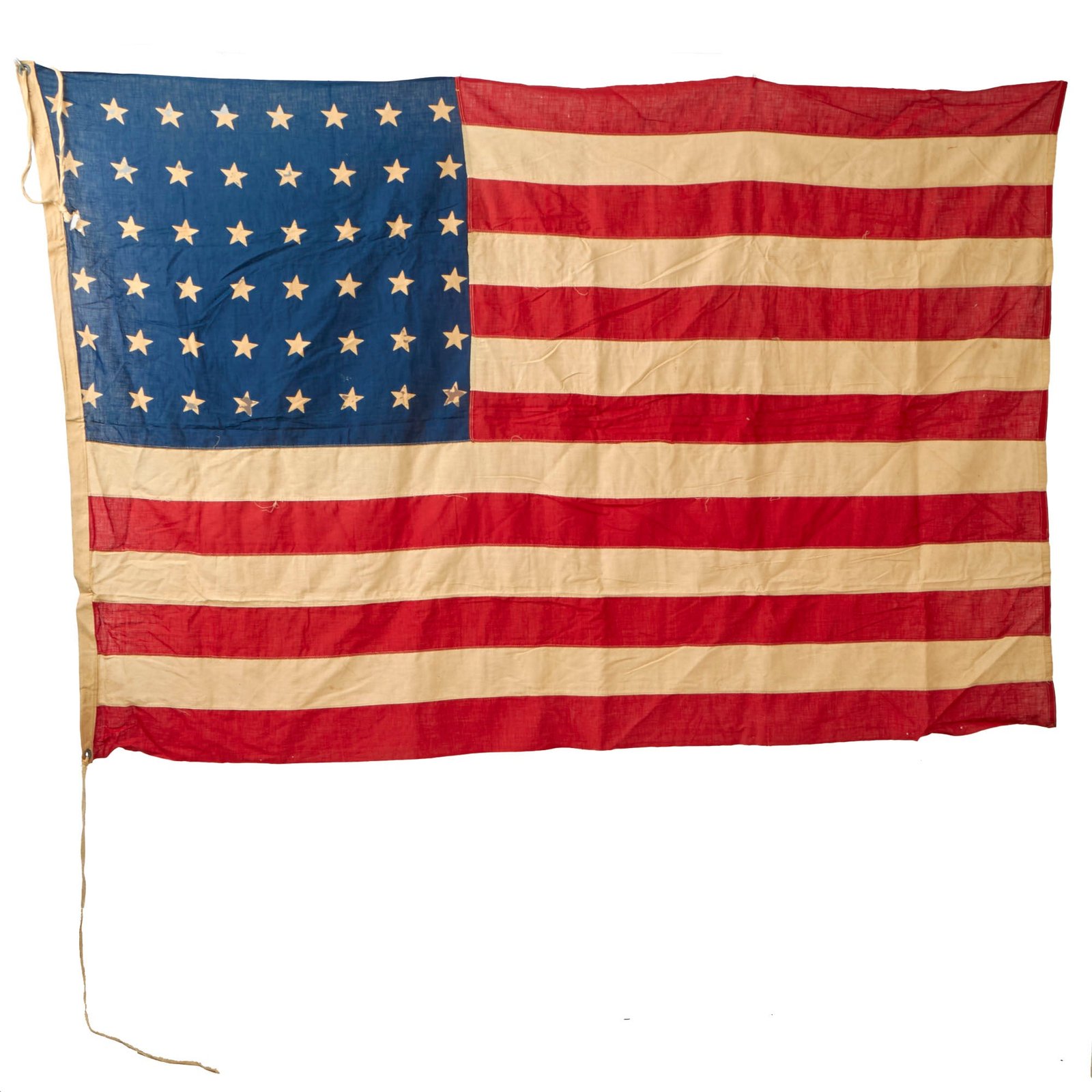 Buy Original U.S. WWII 48 Star Flag by Premier with Tie Strings - 4 x 6 Feet | Original Firearms Antique For Sale