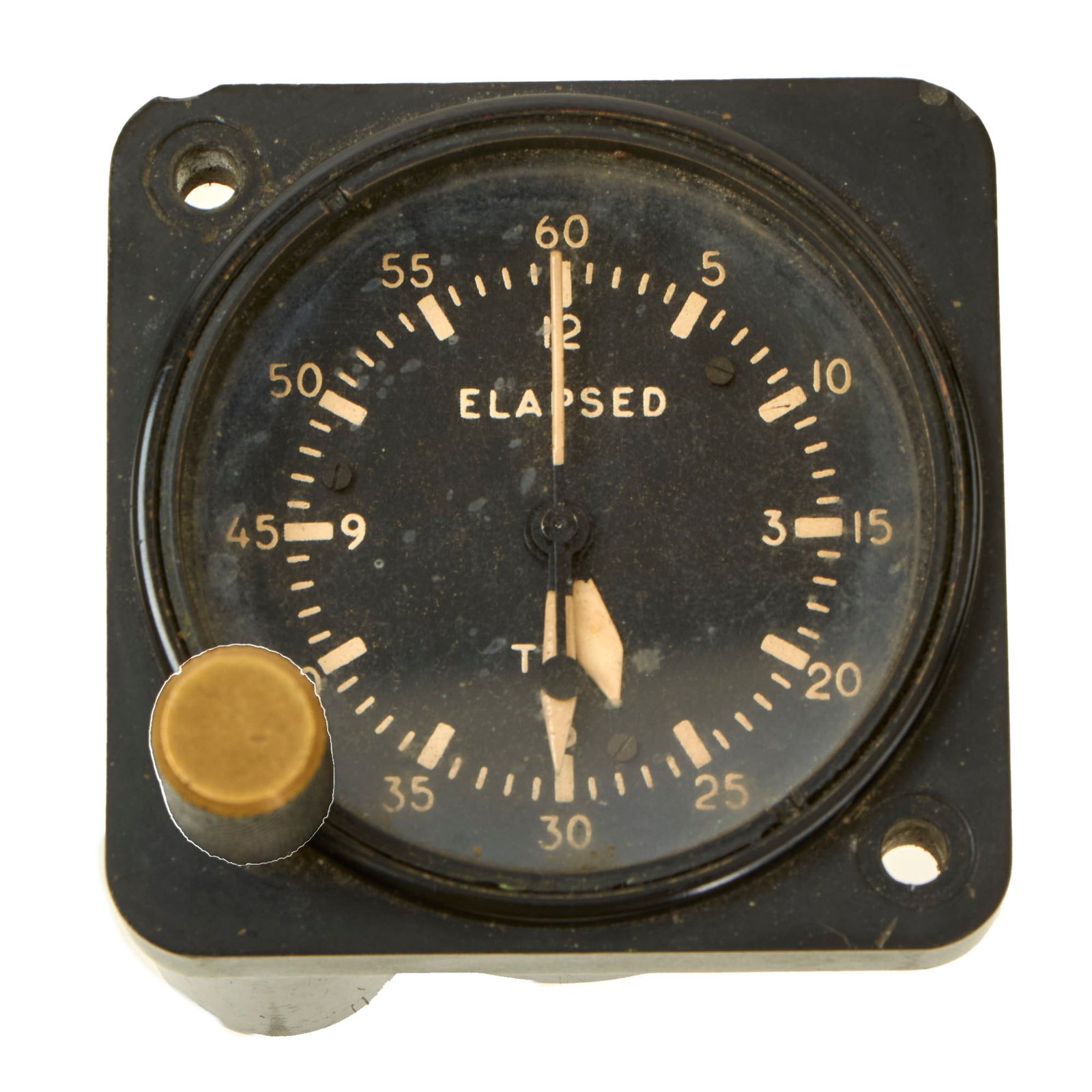 Buy Original U.S. WWII Navy Elapsed Time Clock from Aircraft Cockpit - Still Works | Original Firearms Antique For Sale