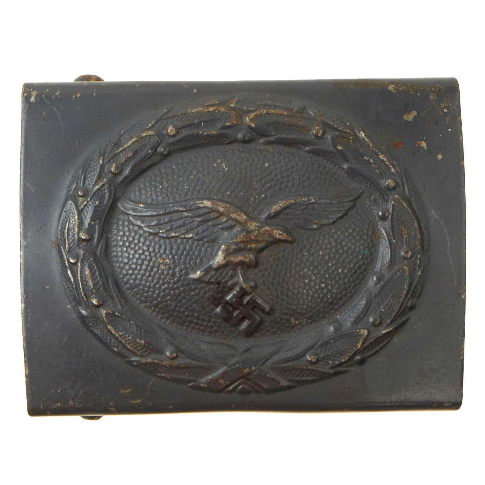 Buy Original German WWII Late War Luftwaffe Steel Belt Buckle - Maker Marked L | Original Firearms Antique For Sale